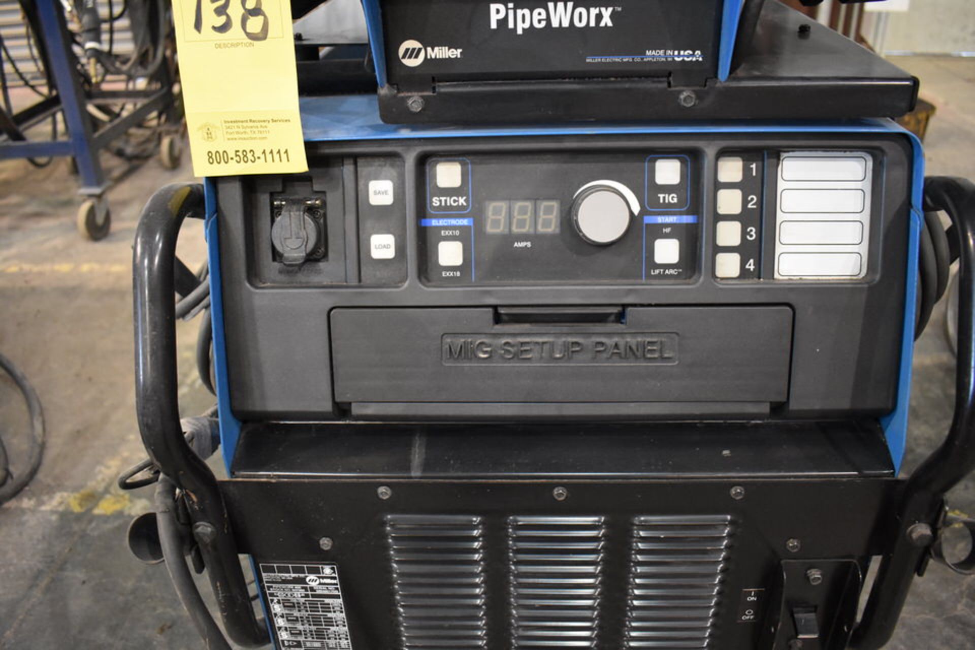 MILLER PIPEWORX 400 MIG WELDER - Image 4 of 4