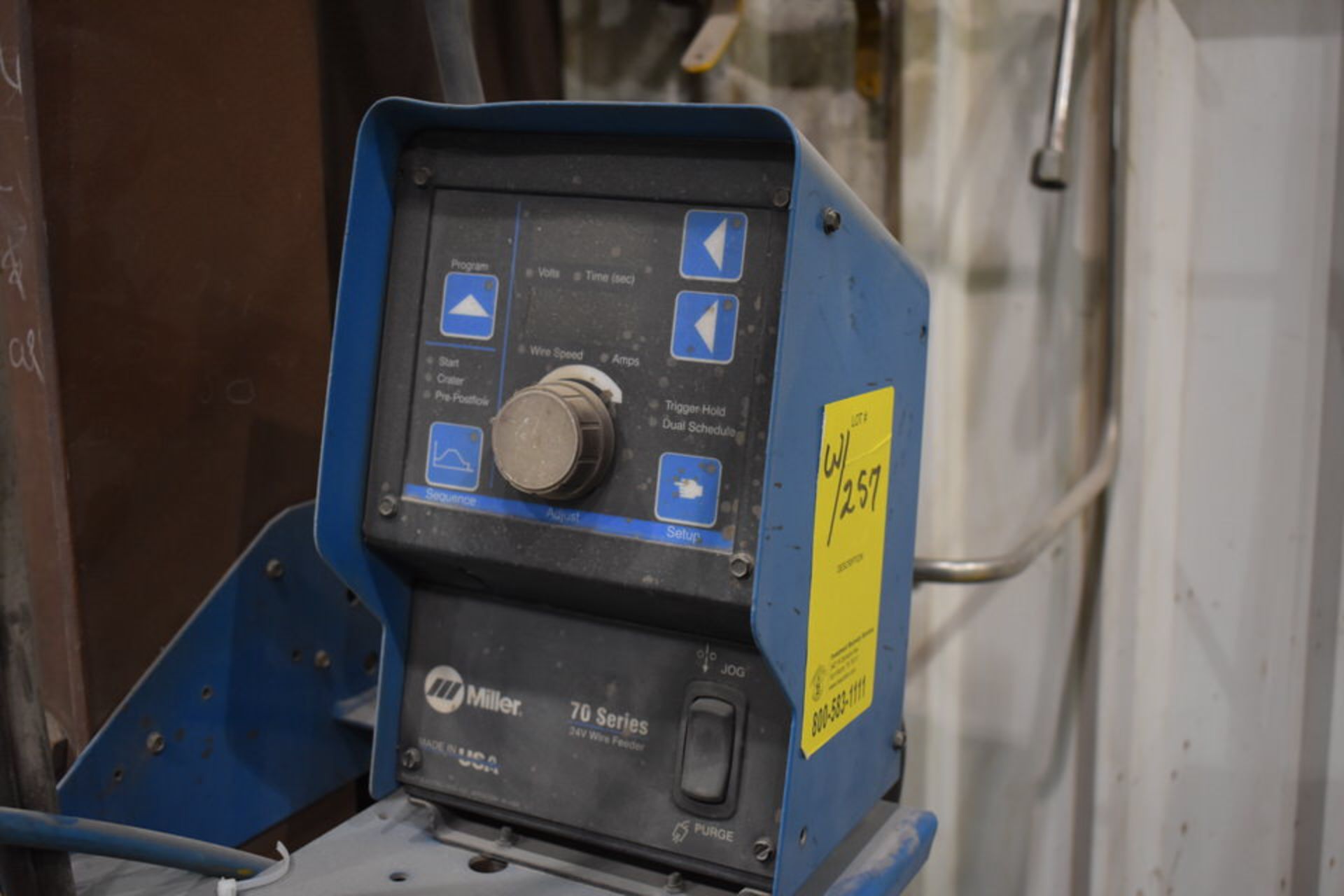 BOOM WELDING SYSTEM: (1) MILLER DELTAWELD 452 WELDING POWER SOURCE, MILLER 70 SERIES WIRE FEEDER, - Image 2 of 4