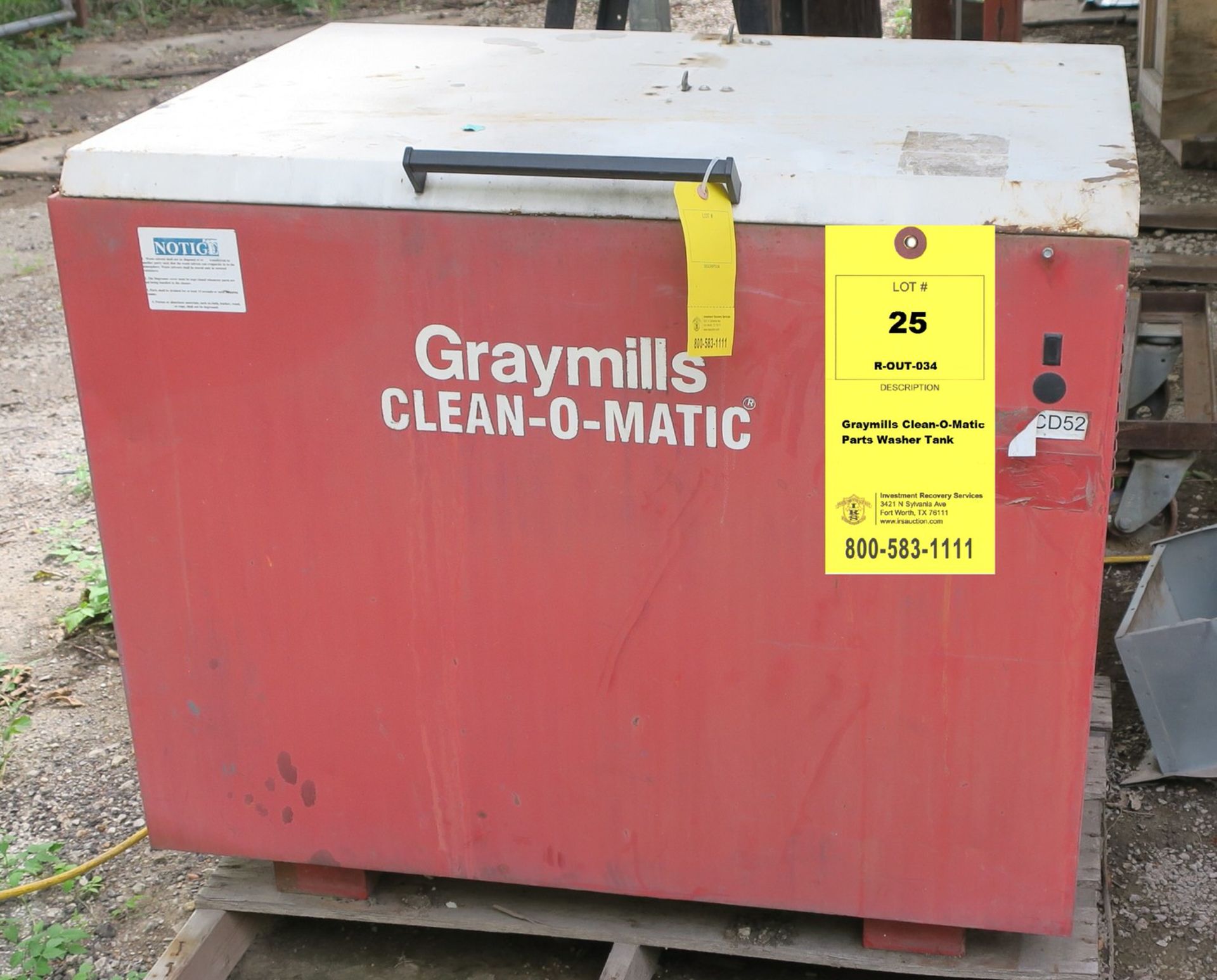 Graymills Clean-O-Matic Parts Washer Tank