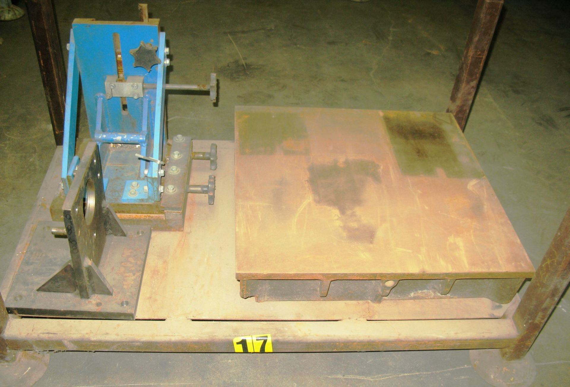 Large Machine Table, Angle Plates