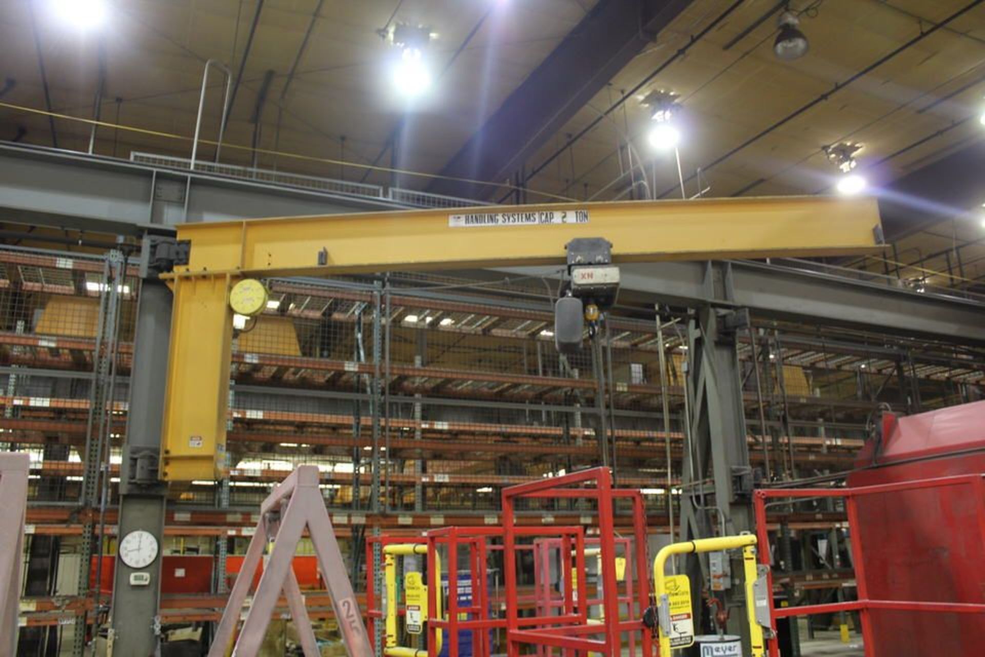 HANDLING SYSTEMS 2TON COLLUMN MOUNTED JIB CRANE, PENDANT CTRL, ASST#:101117