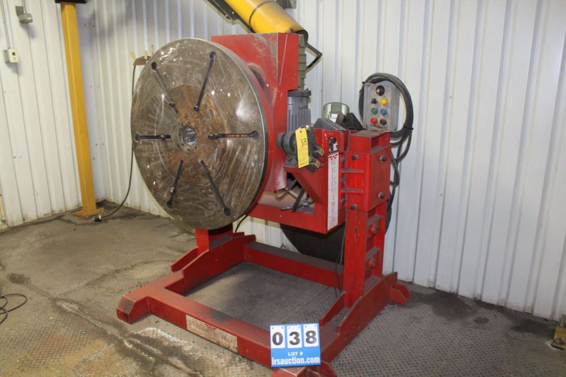 WELDWIRE WELDING POSITIONER, MDL:PT-25-12, 8,000 LB CAP, 3' FACEPLATE, ASST#:8104028