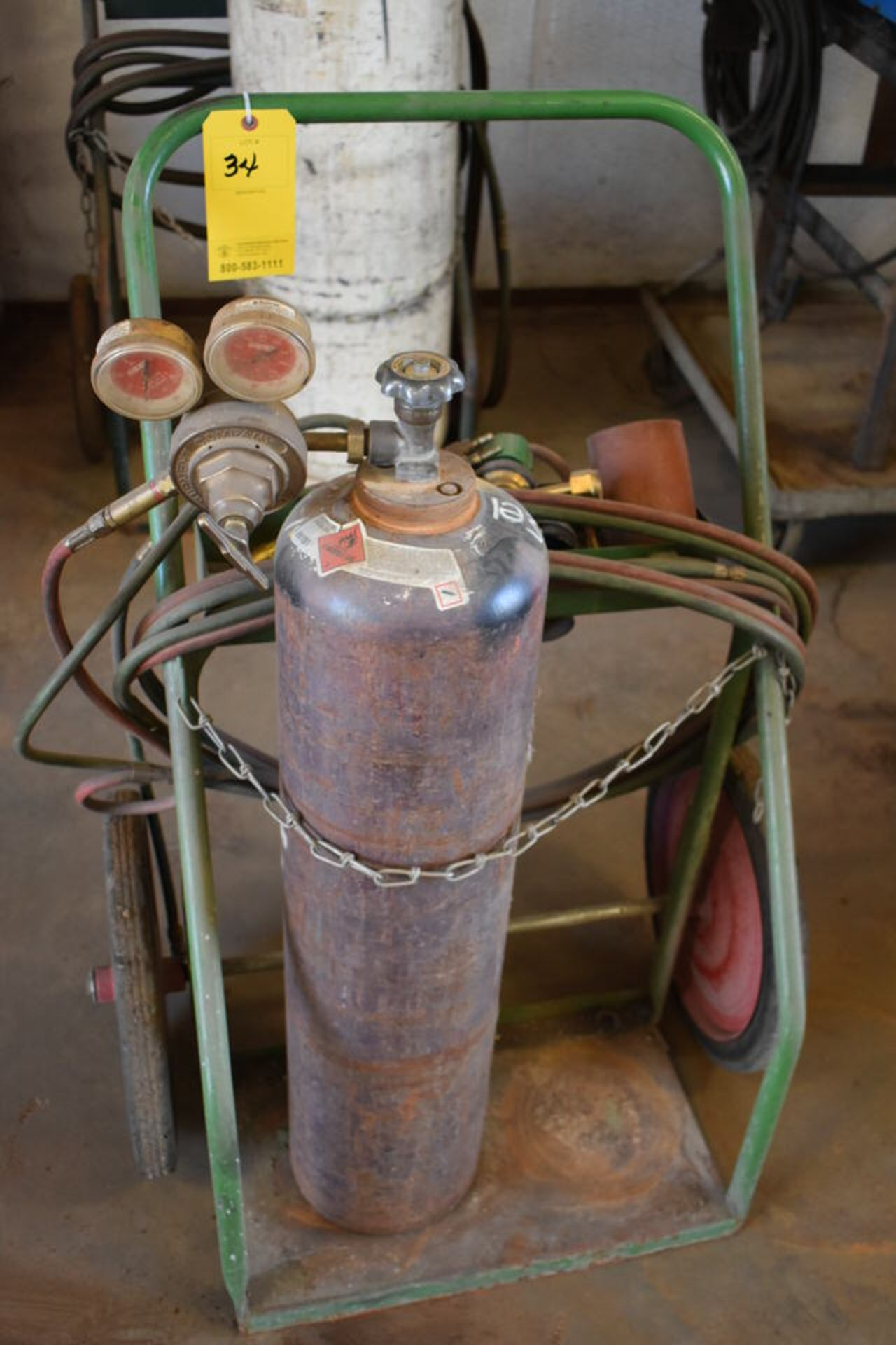 WELDING CART W/ TORCH NO BOTTLES