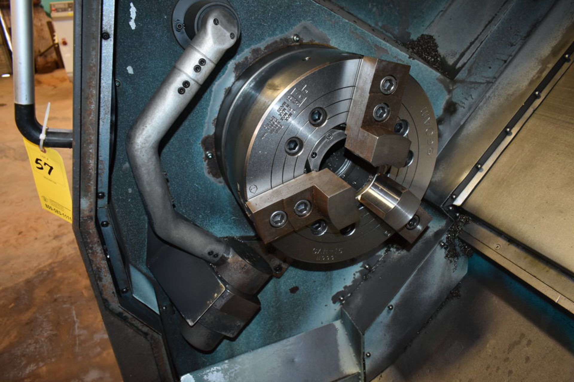 2012 HYUNDAI WIA L400C CNC TURNING CENTER, WITH 15" 3 JAW CHUCK, 10 POSITION TURRET - Image 5 of 16