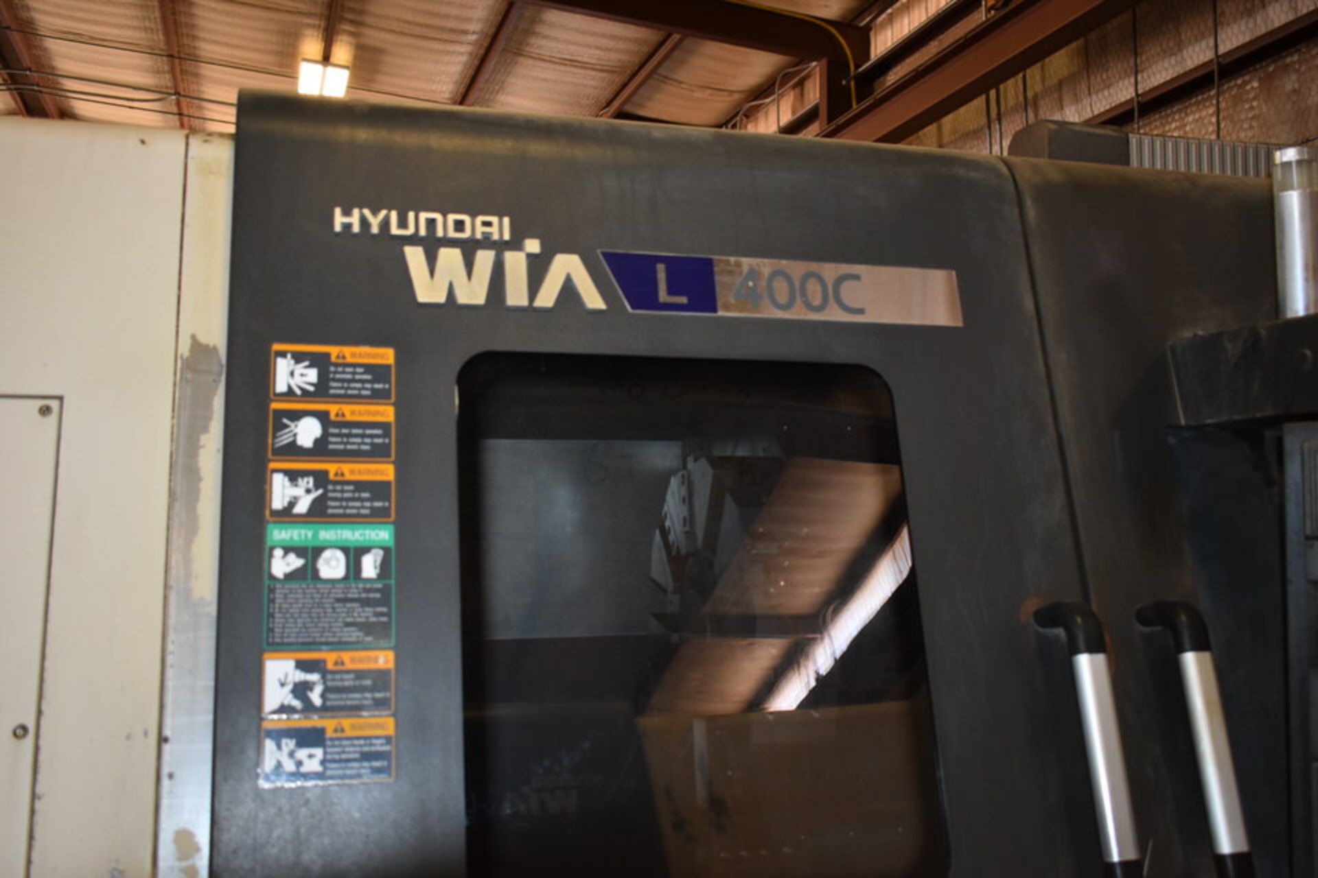 2012 HYUNDAI WIA L400C CNC TURNING CENTER, WITH 15" 3 JAW CHUCK, 10 POSITION TURRET - Image 3 of 16