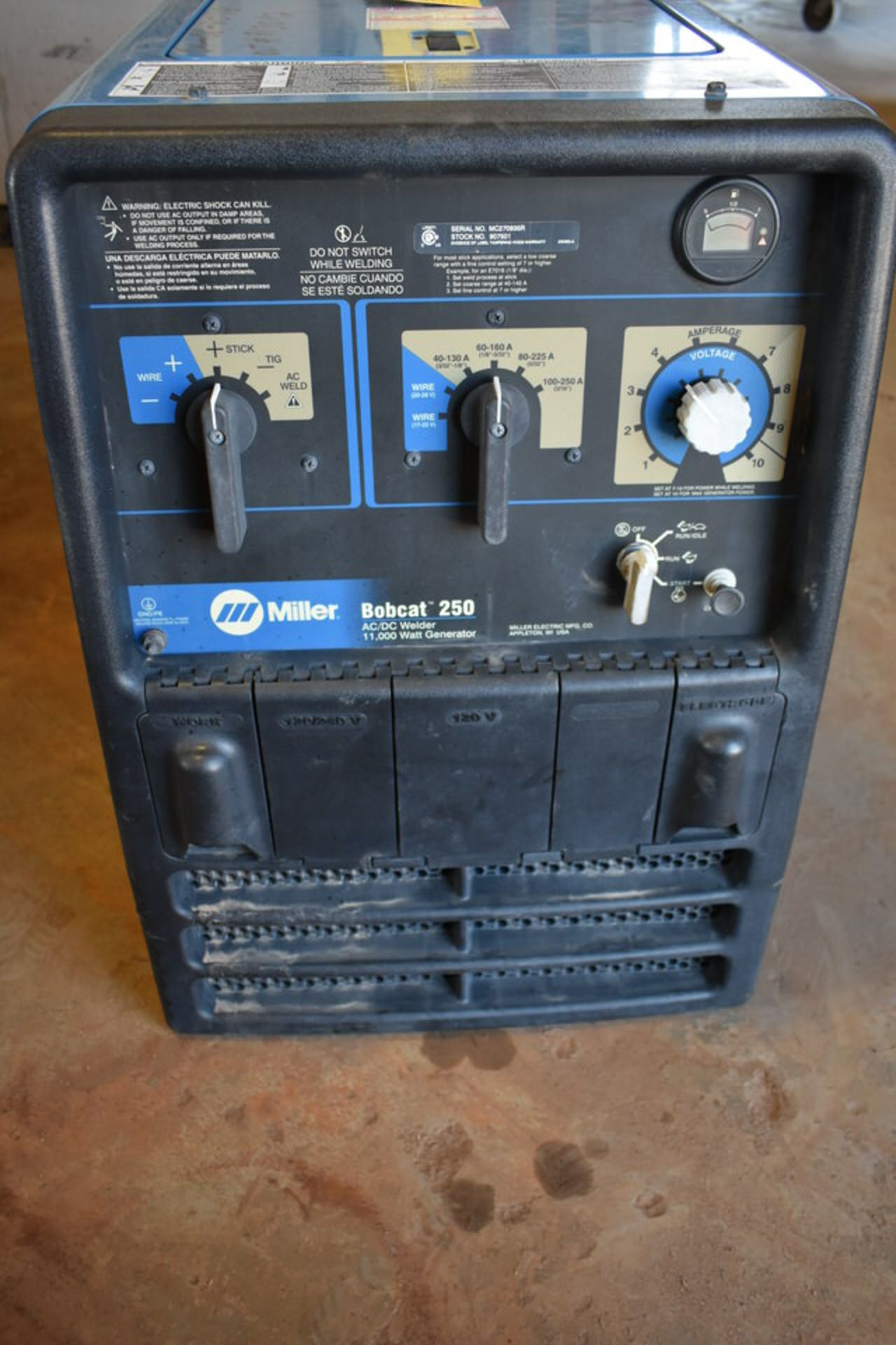 MILLER BOBCAT 250 AC/DC GAS WELDER, NO LEADS - Image 2 of 2