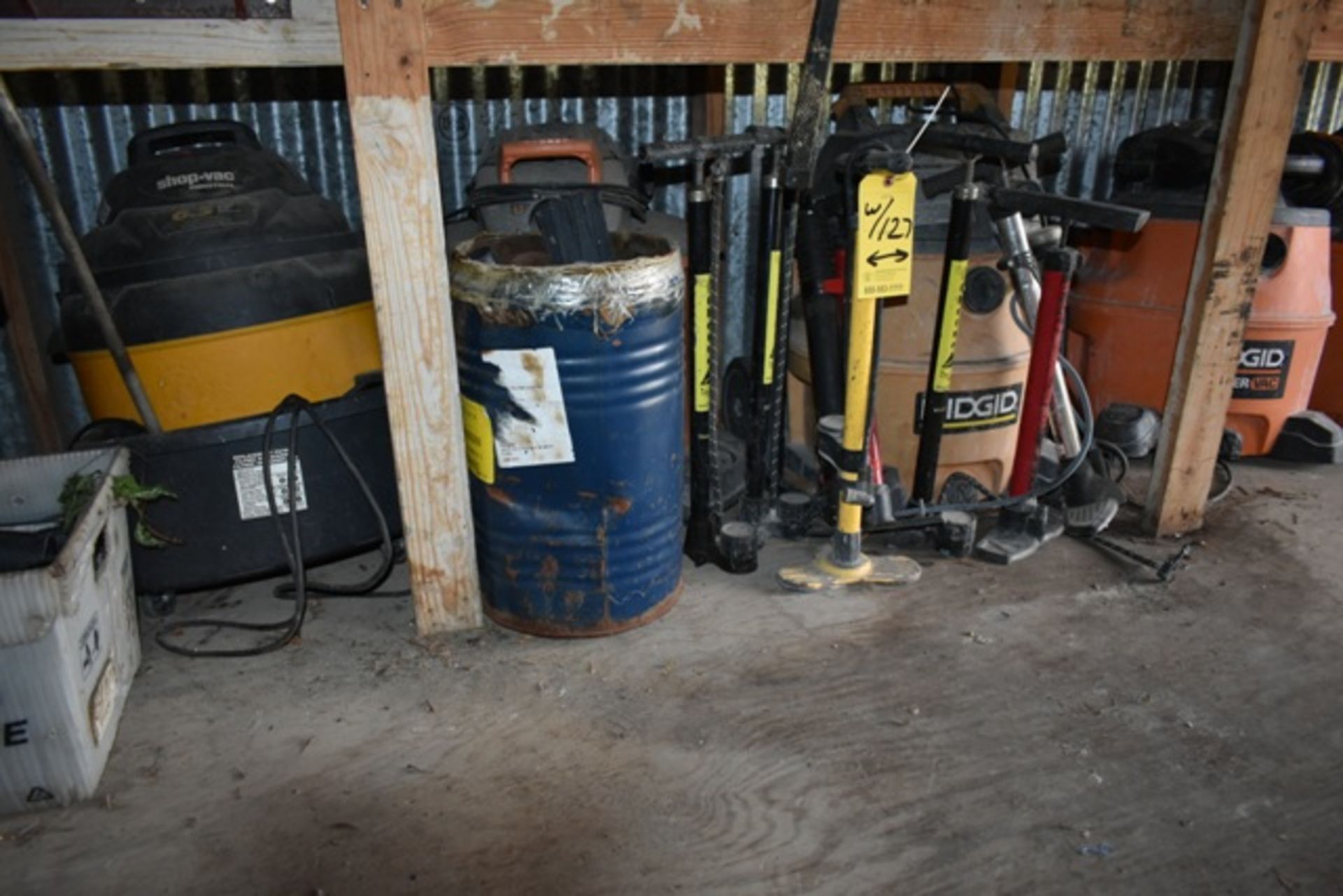 CONT OF FLOOR, SHOP VACS, HAND PUMPS TOOLS - Image 2 of 5