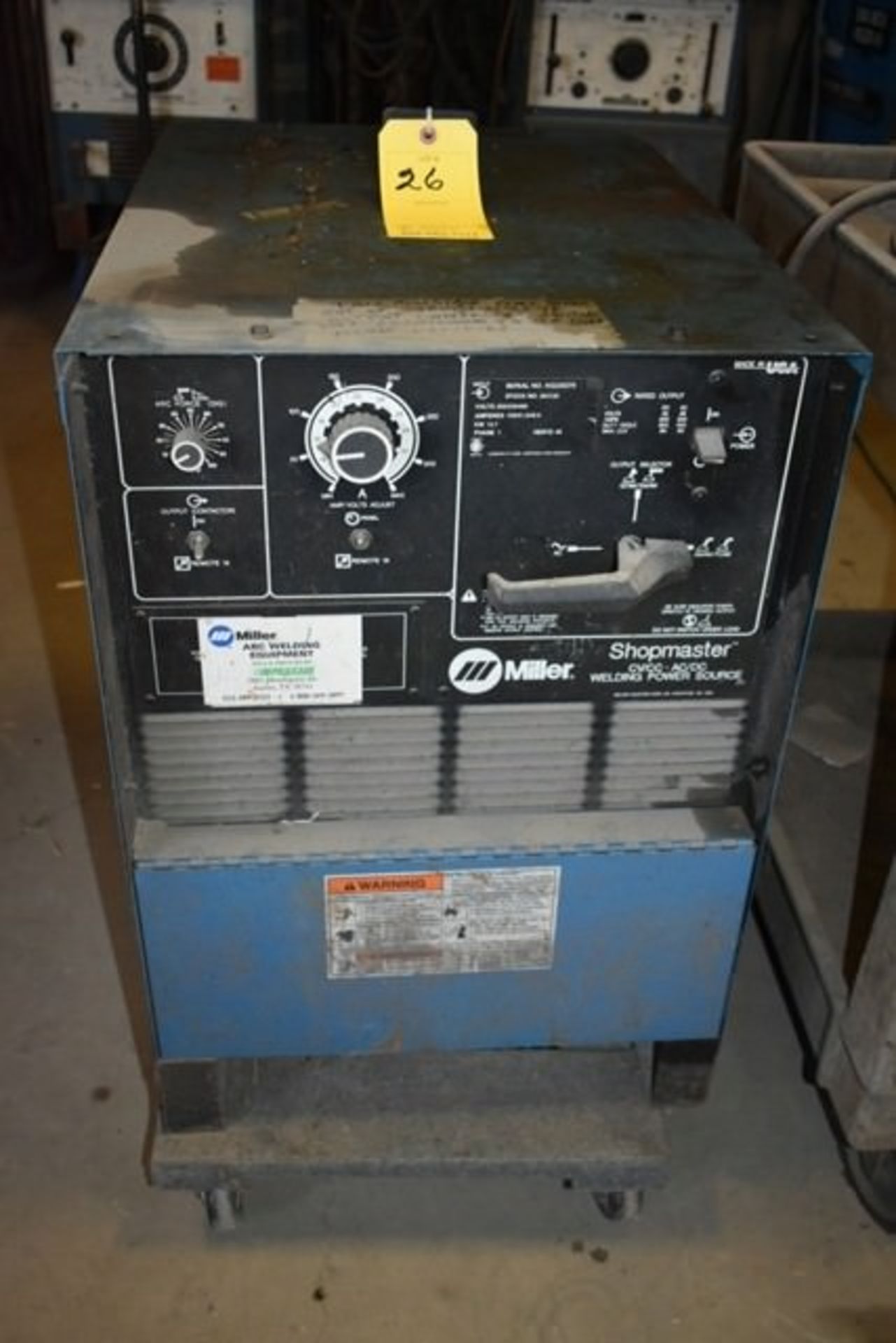 MILLER SHOP MASTER CC/CV AC/DC WELDING POWER SOURCE W/ MILLER 60 SERIES WIRE FEEDER - Image 2 of 3