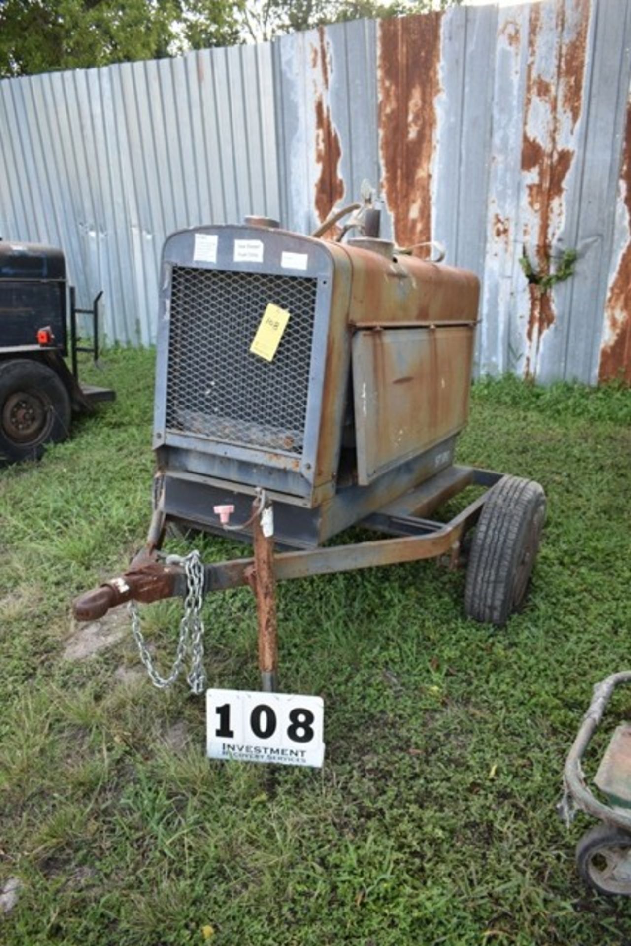 LINCOLN ELECTRIC TRAILER MOUNTED GENERATOE/ WELDER, MDL: SHIELD-ARC SA-250, DIESEL ENGINE