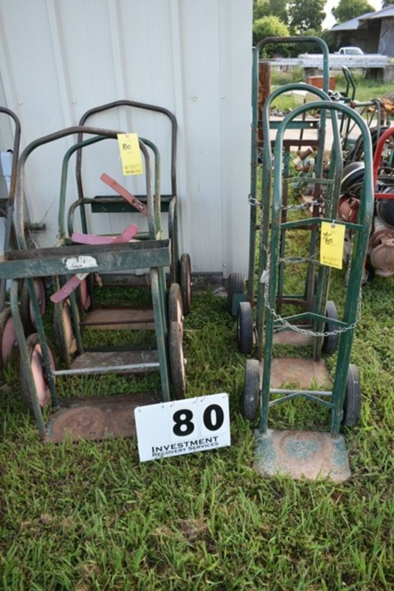 (3) OXY/ACETELENE CARTS & (3) BOTTLE CARTS