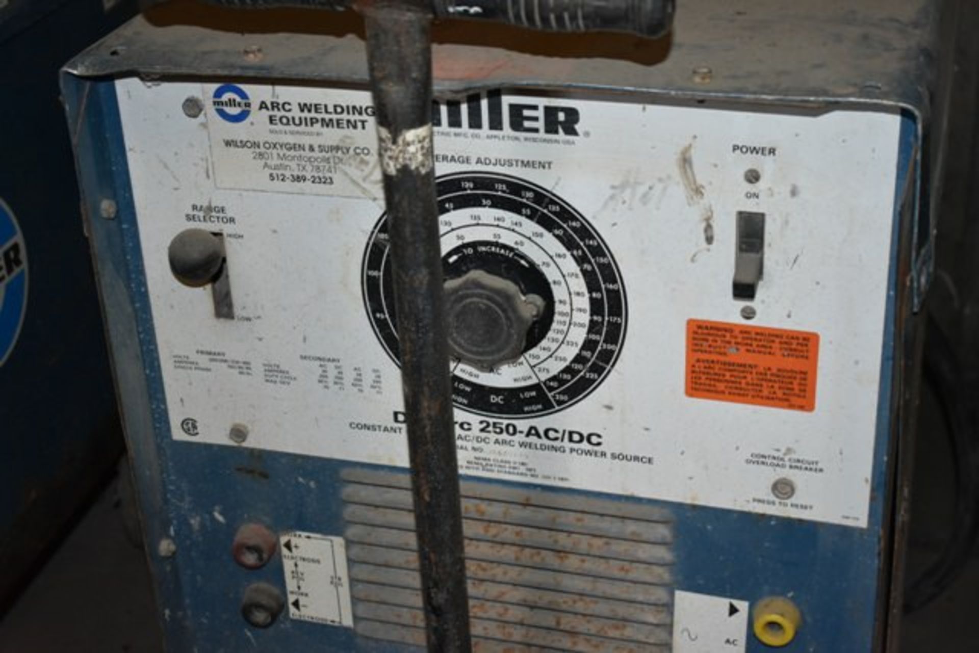 MILLER IDEALARC 250 AC/DC ARC WELDING POWER SOURCE - Image 2 of 2