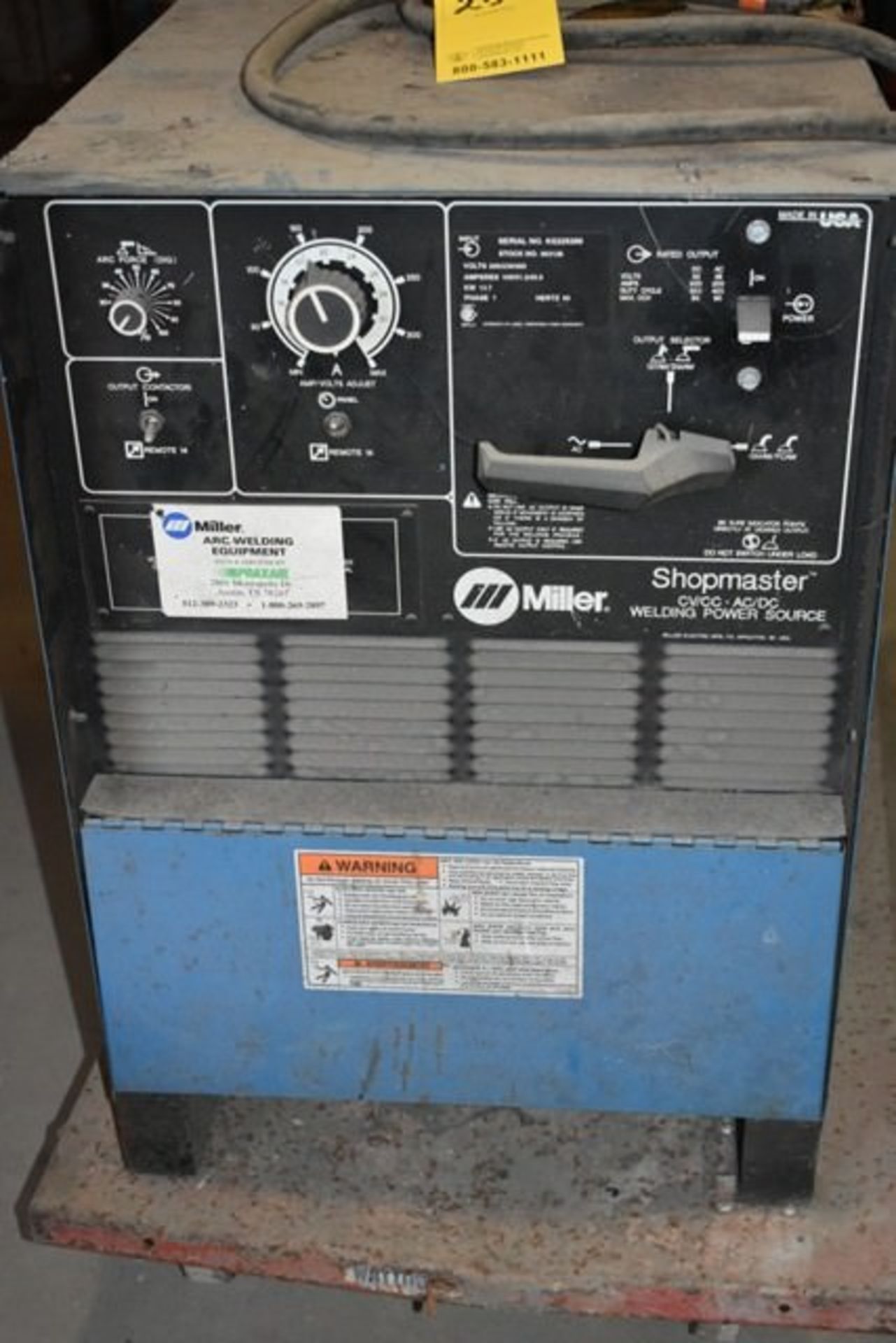 MILLER SHOP MASTER CC/CV AC/DC WELDING POWER SOURCE - Image 2 of 2