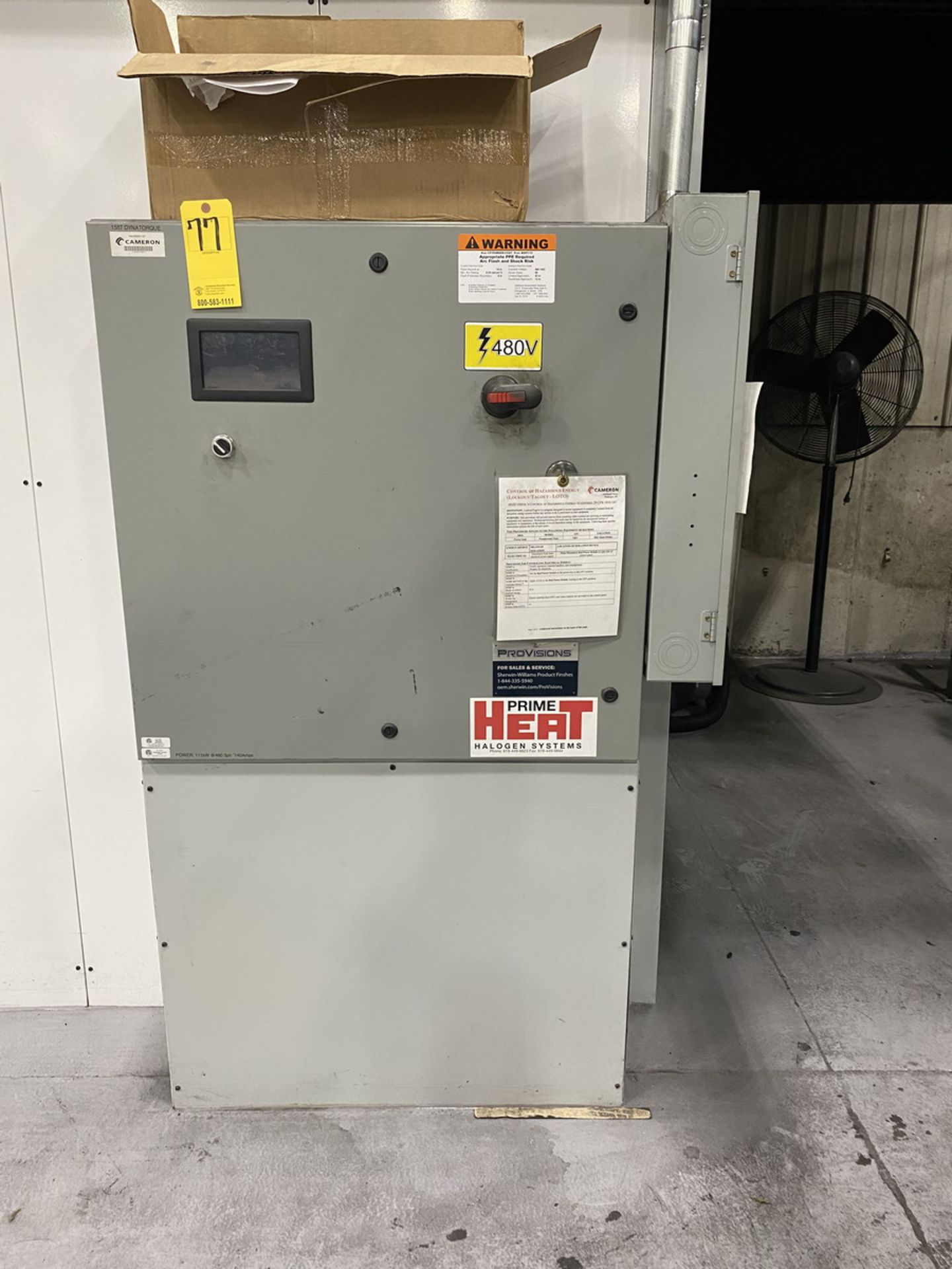 Prime Heat 12 Light Panel 153'' W x 100'' L, Powder coat Oven 8'' Flash Hazard, 0.34Cal/cm^2 Min ARC - Image 8 of 9