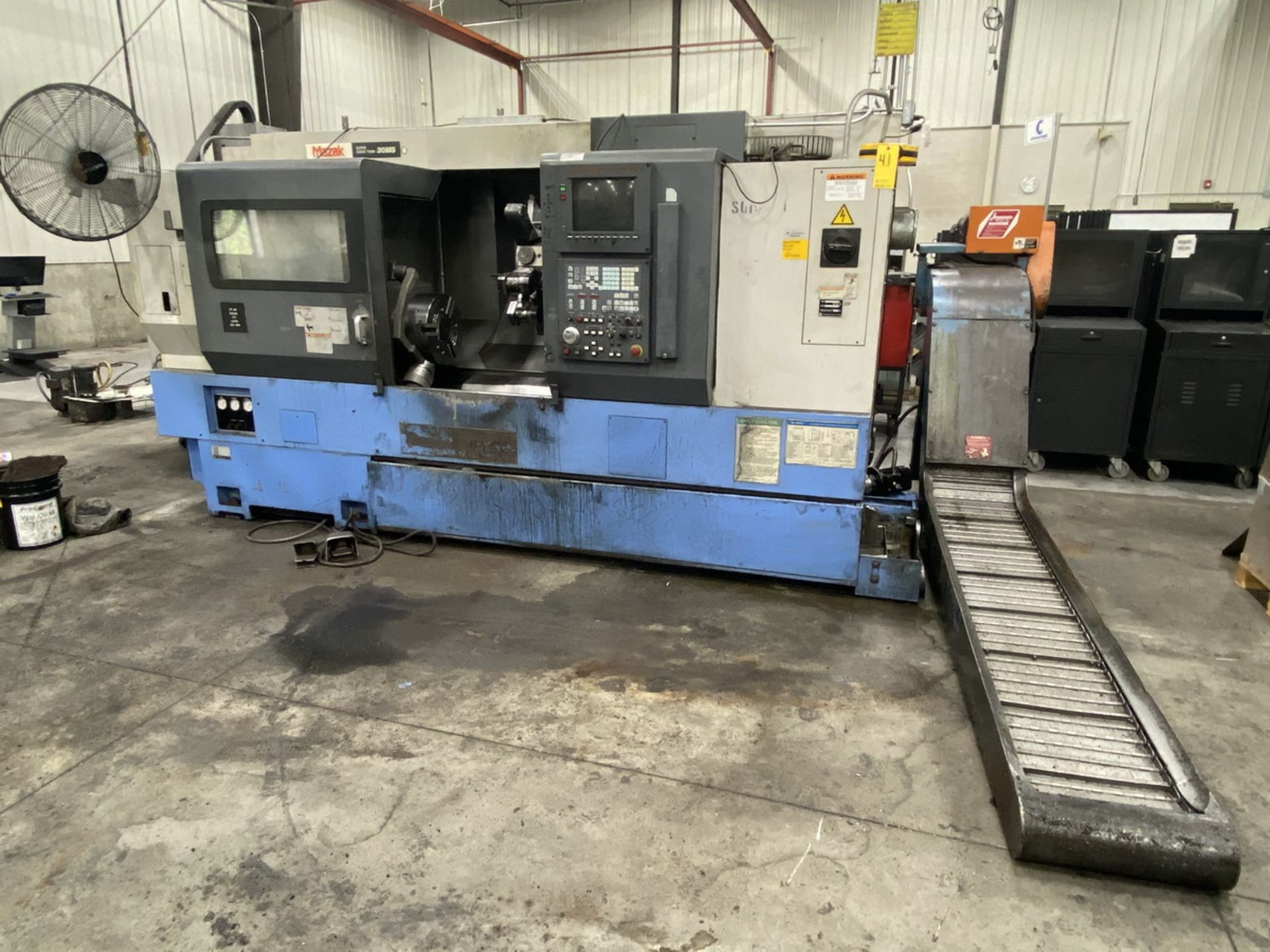 2002 Mazak SQT-30MS Horizontal CNC Lathe Live Tooling 3-Axis,10'' X-axis, 26'' Z-axis, 0.0001 C-