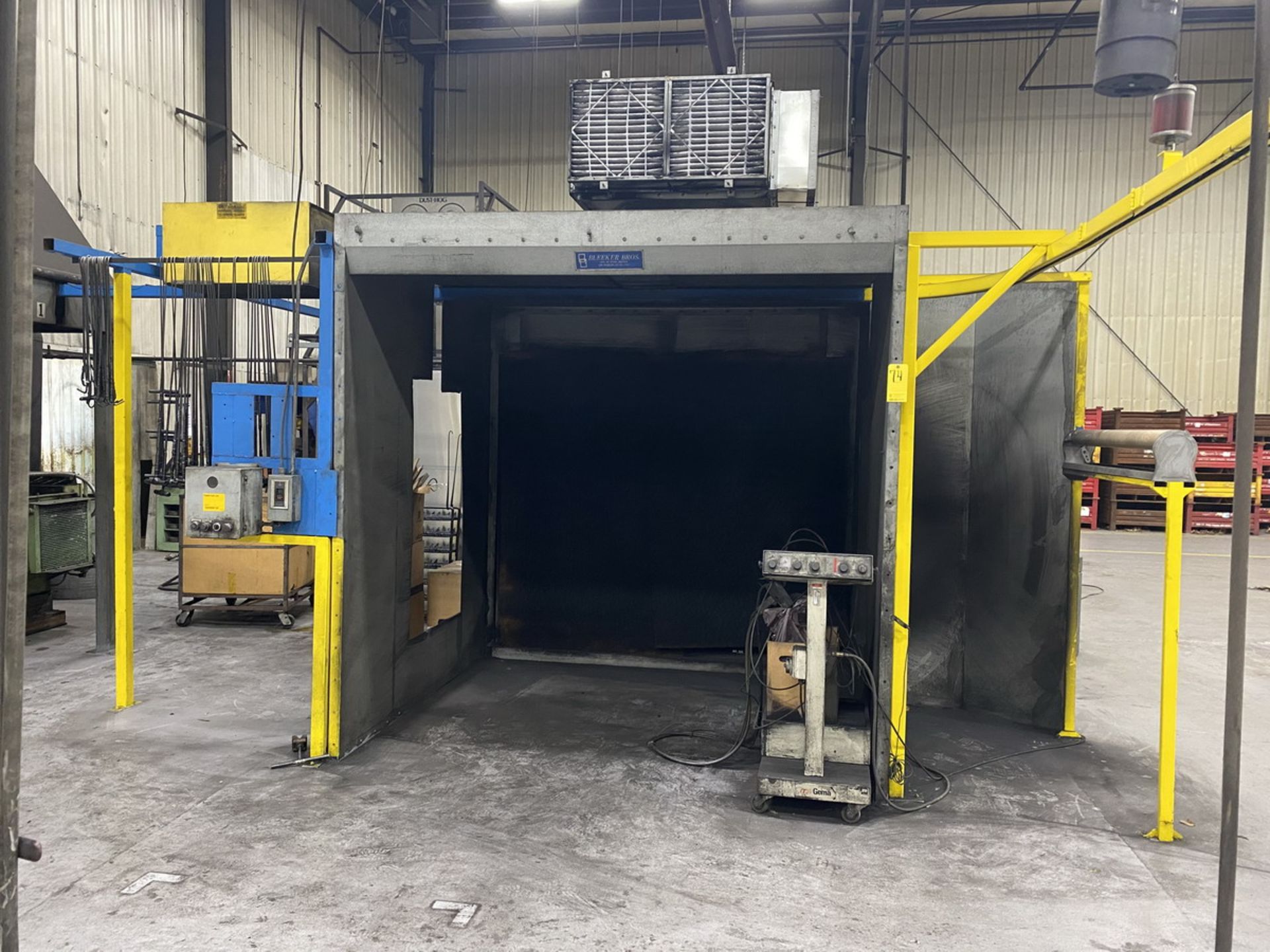 Bleeker Bros 100'' W x 123''L x 100'' H, Spray Booth With Gema ITW Mobile Powder Coater System And