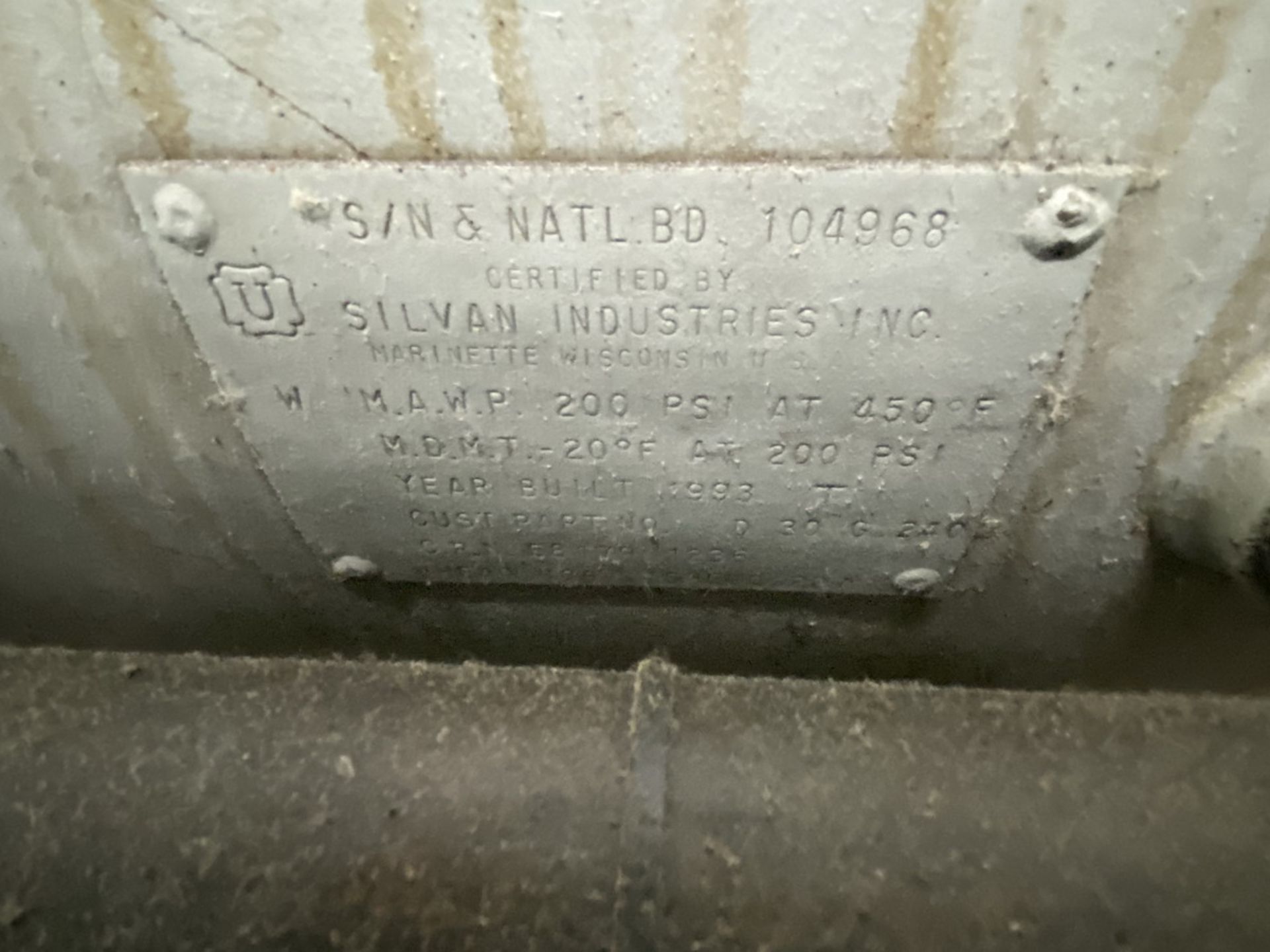 1993 Silvan 104968 Air Tank 200 PSI - Image 3 of 3