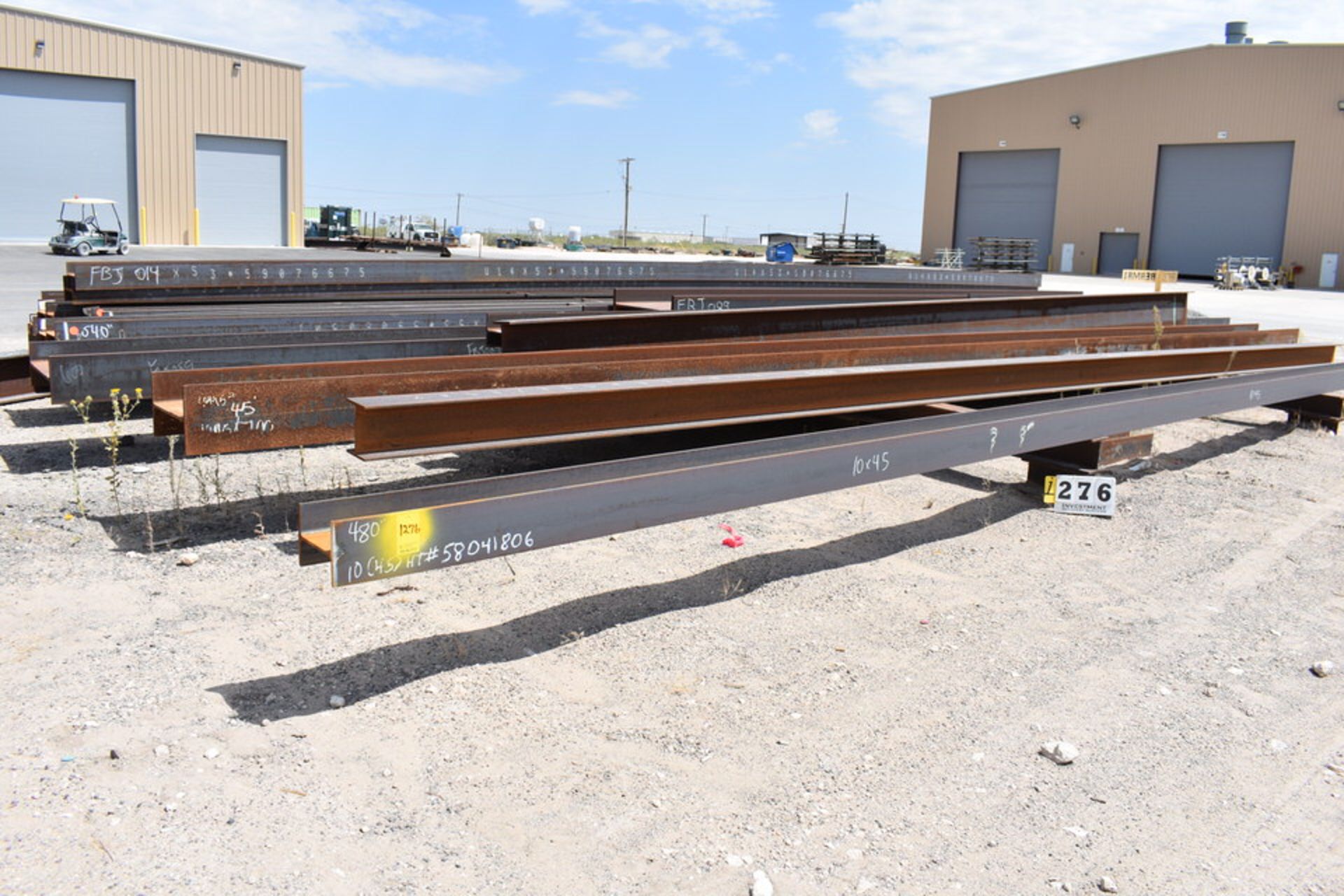 ASSORT I BEAMS IN (2) STACKS, FROM 10"-31", UP TO 480"L