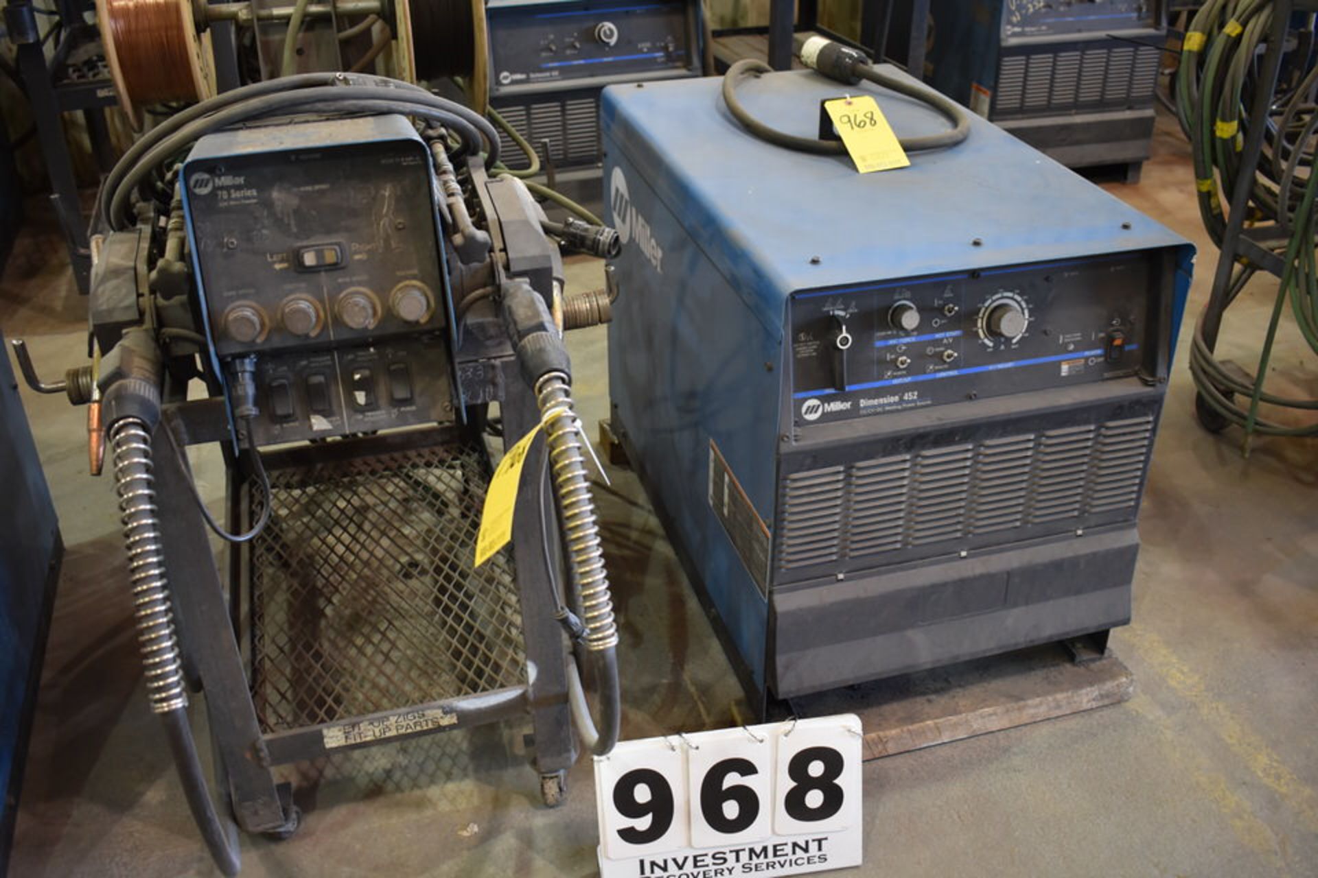 MILLER DIMENSION 452 WELDER W/ MILLER 70 SERIES WIRE FEEDER