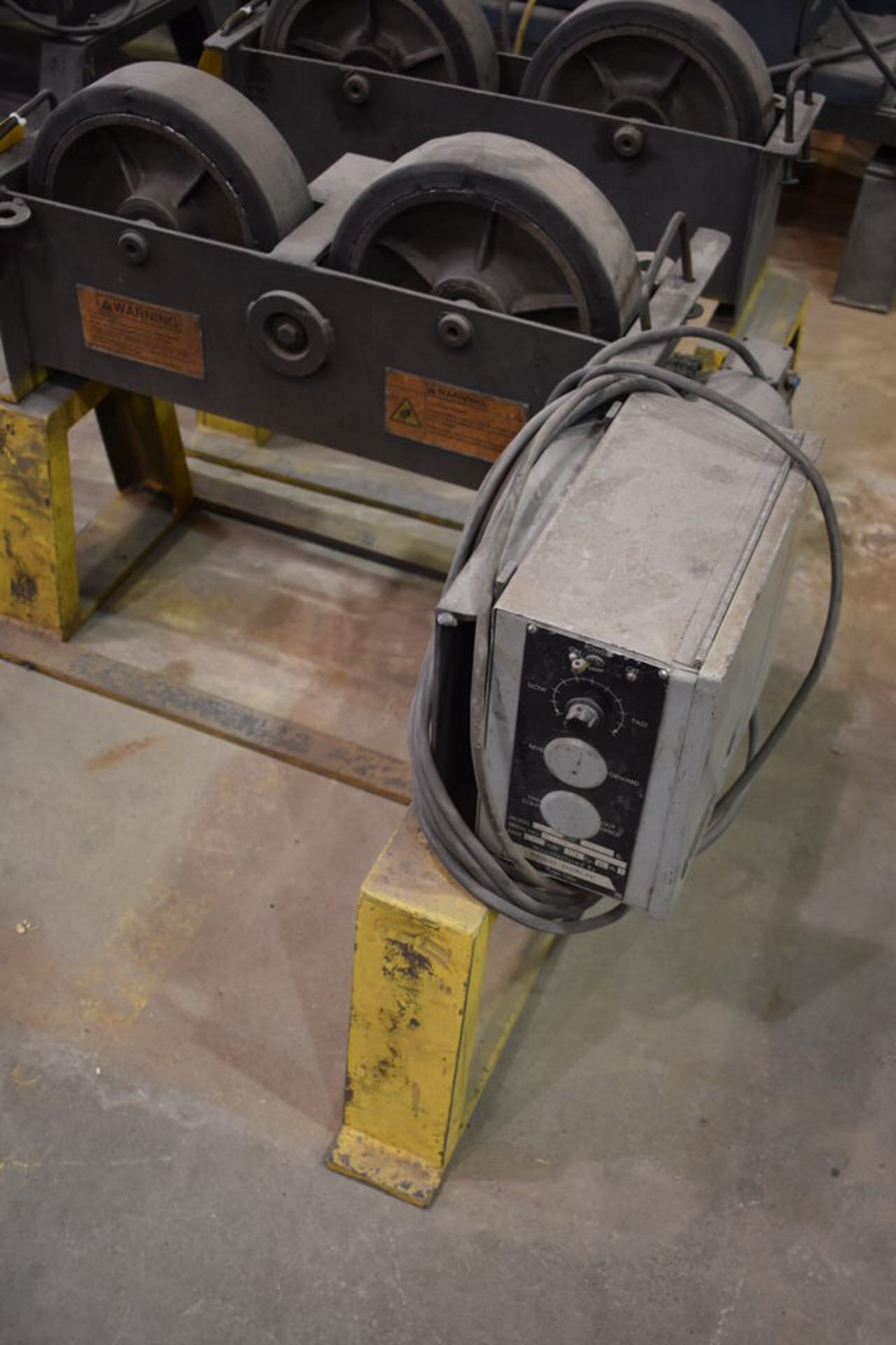 PRESTON EASTIN POWER TURNING ROLLS, MDL: FDR3HD, 3,000 LB CAP W/ 12" X 3" WHEELS & IDOLER - Image 2 of 2