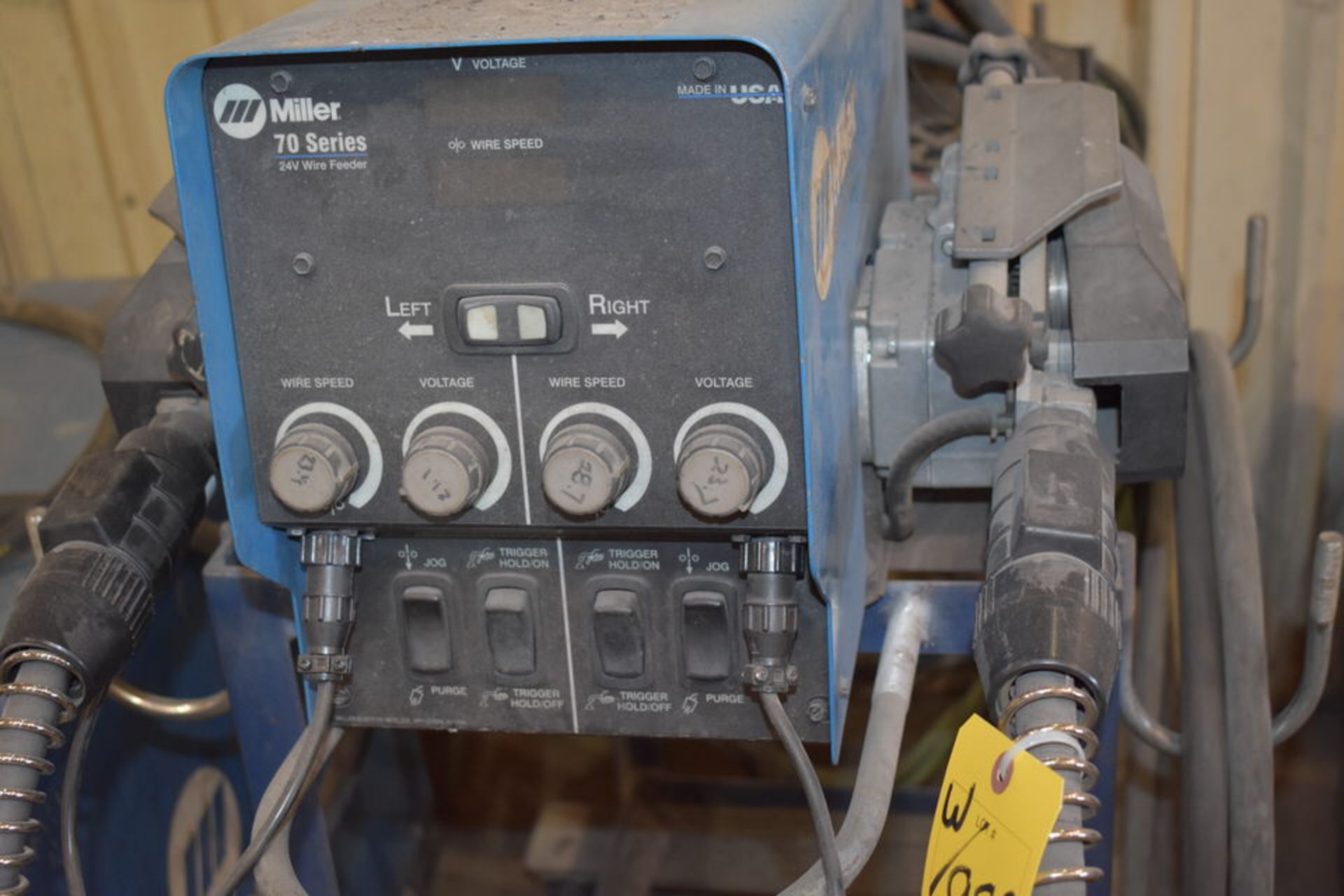 MILLER DELTAWELD 452 WELDER W/ MILLER 70 SERIES WIRE FEEDER - Image 3 of 3