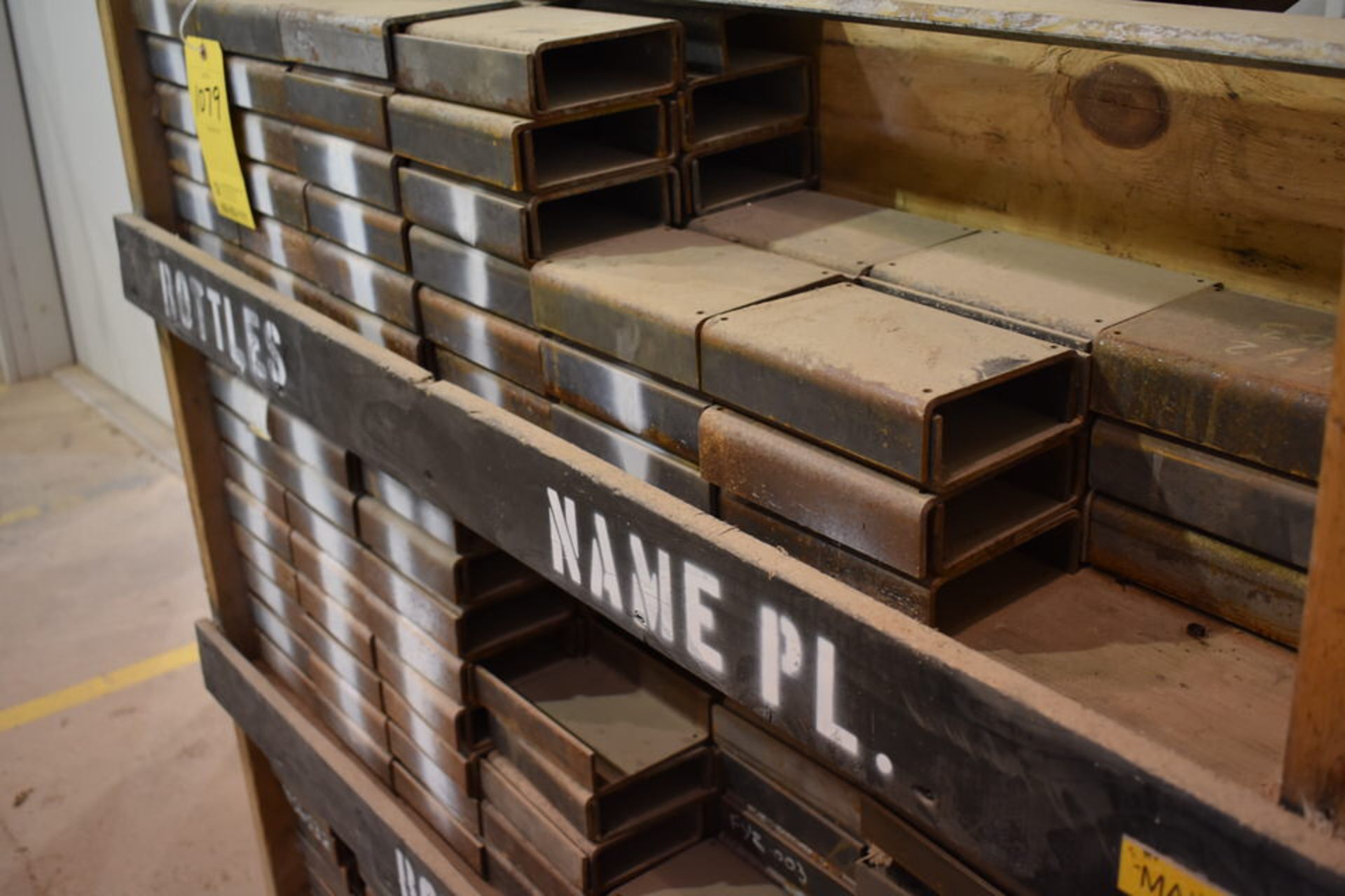 WOODEN SHELF W/ NAMEPLATE BRACKETS - Image 2 of 3