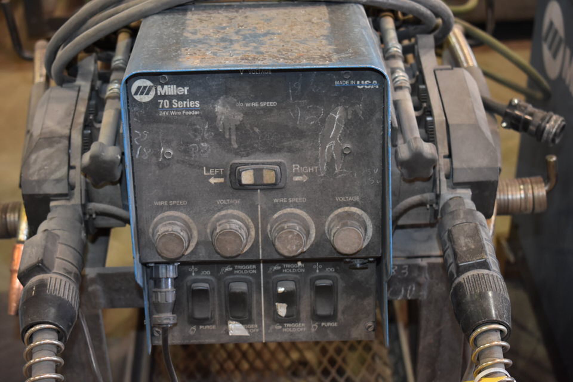 MILLER DIMENSION 452 WELDER W/ MILLER 70 SERIES WIRE FEEDER - Image 3 of 3