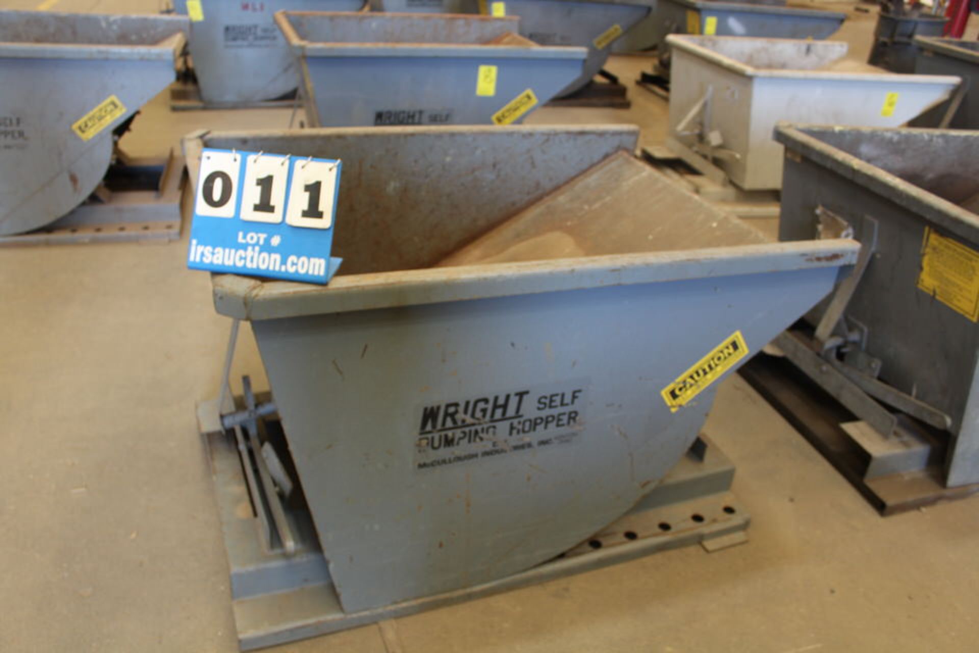 WRIGHT SELF DUMPING HOPPER, 34"W X 24"D