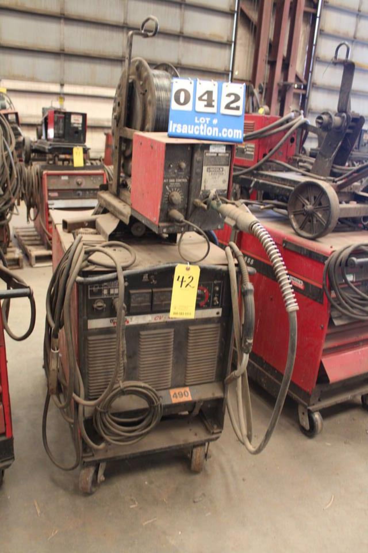 LINCOLN CV-400 WELDING POWER SOURCE W/ LINCOLN LN-7 WIRE FEEDER