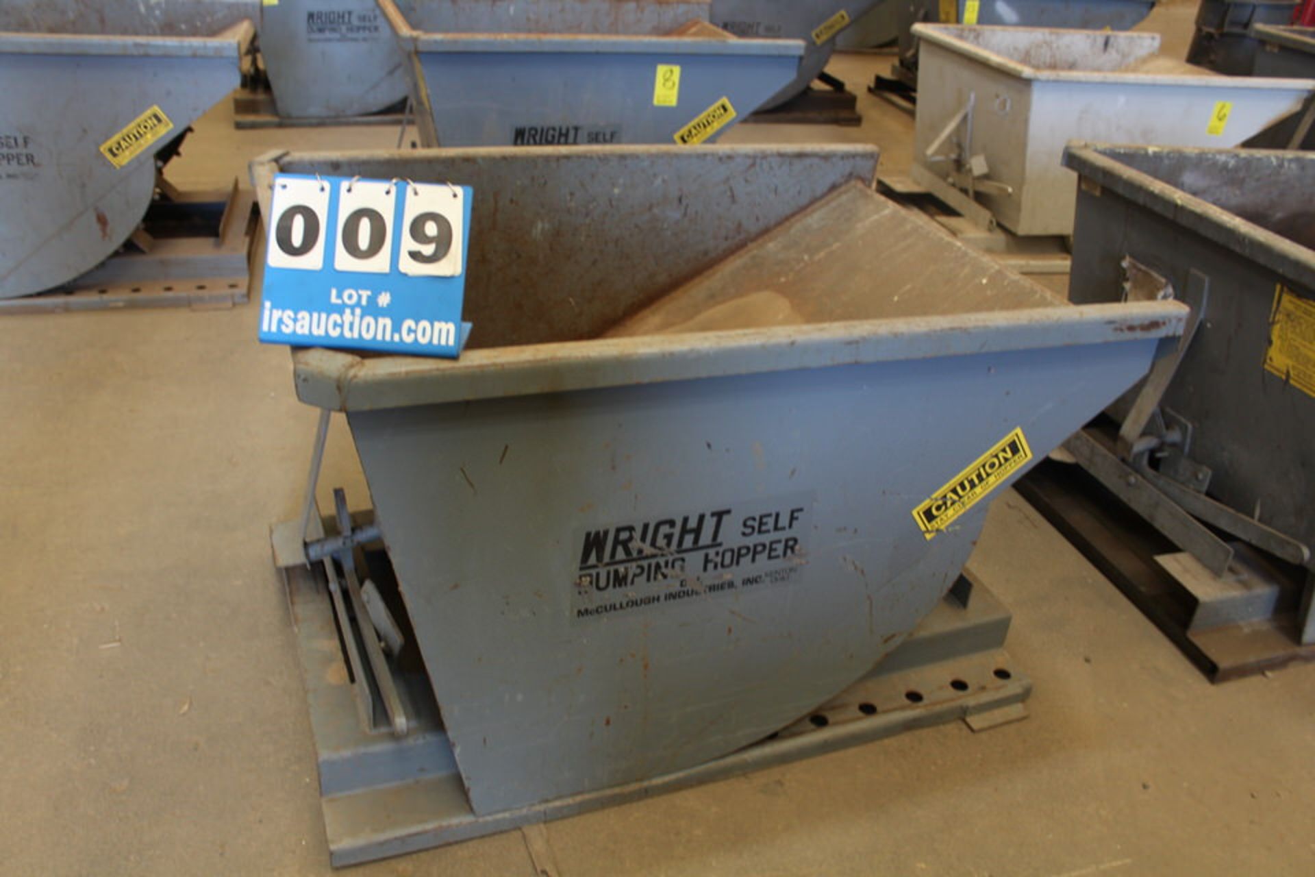 WRIGHT SELF DUMPING HOPPER, 34"W X 24"D