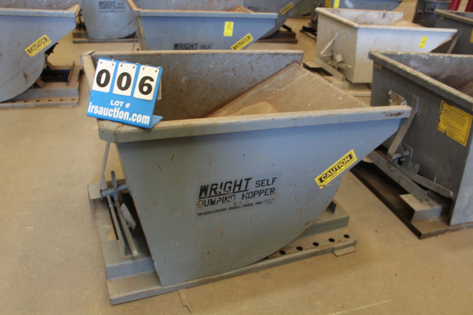 WRIGHT SELF DUMPING HOPPER, 34"W X 24"D