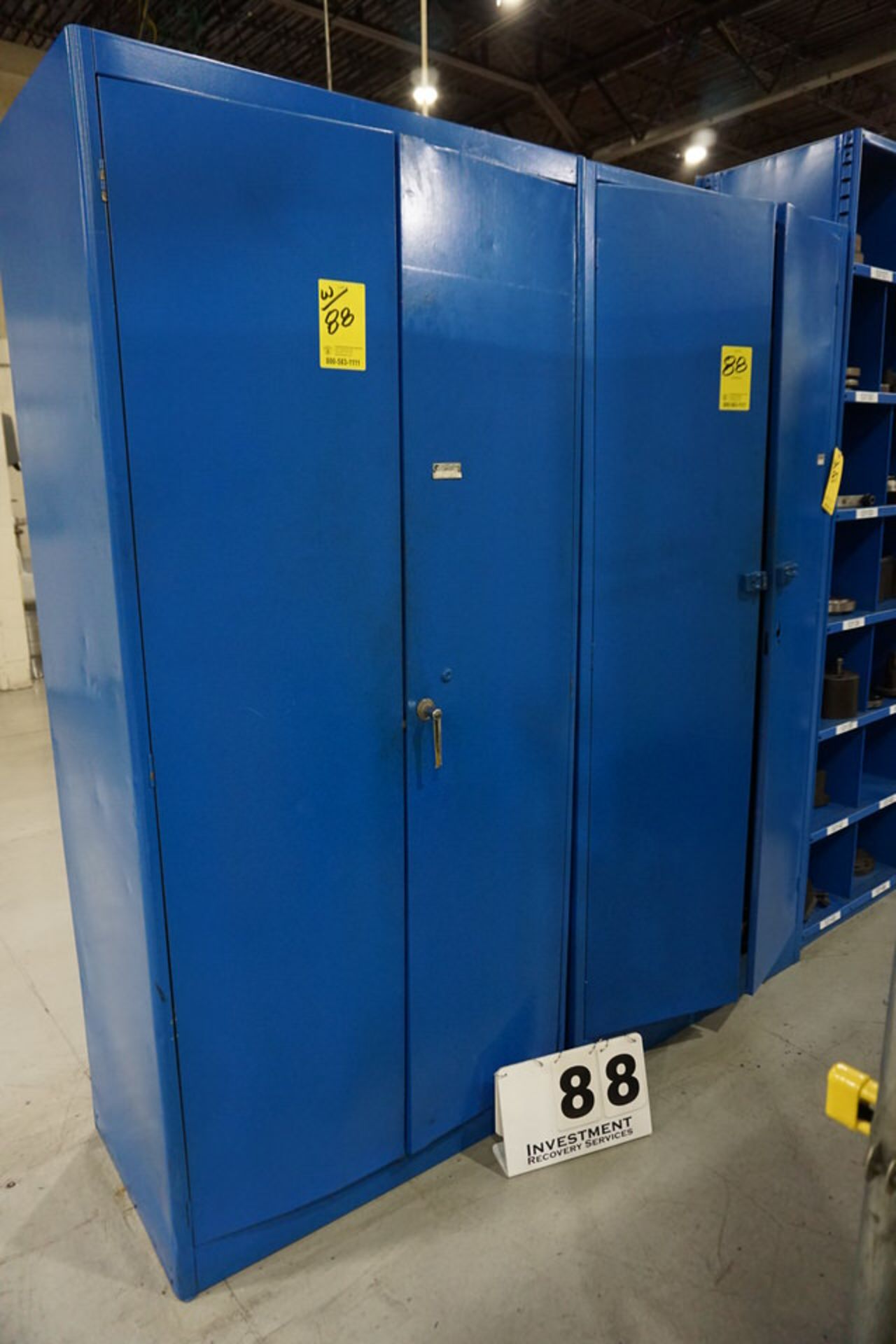 (2) STORAGE CABINETS W/ CONT, END MILLS, DRILLS