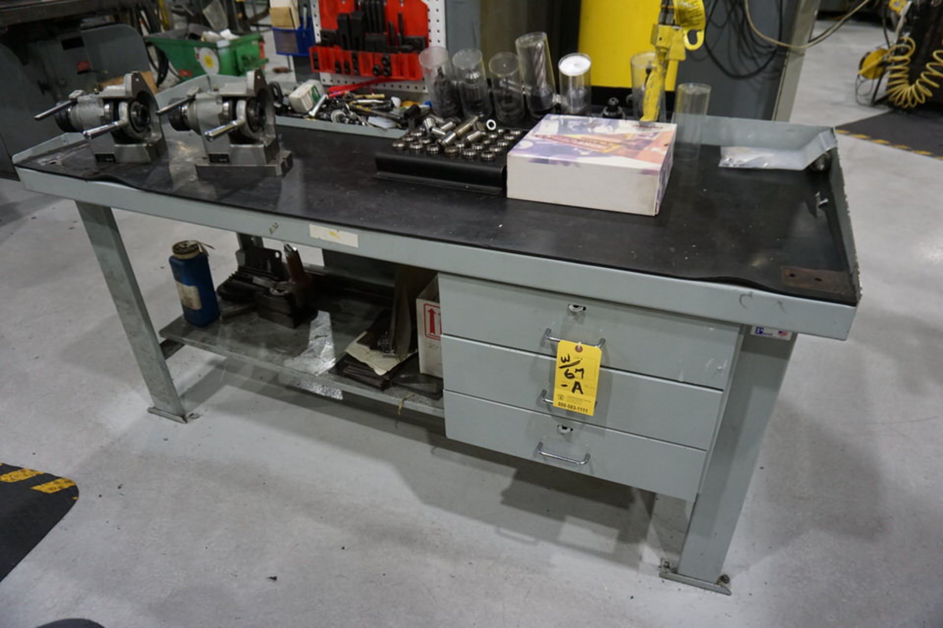 FRYER VERTICAL MILL, MDL: MB-11 W/ ANILAM CNC RETRO CTRL, 2 VISES, WORK BENCH ASSORT TOOLING - Image 5 of 8