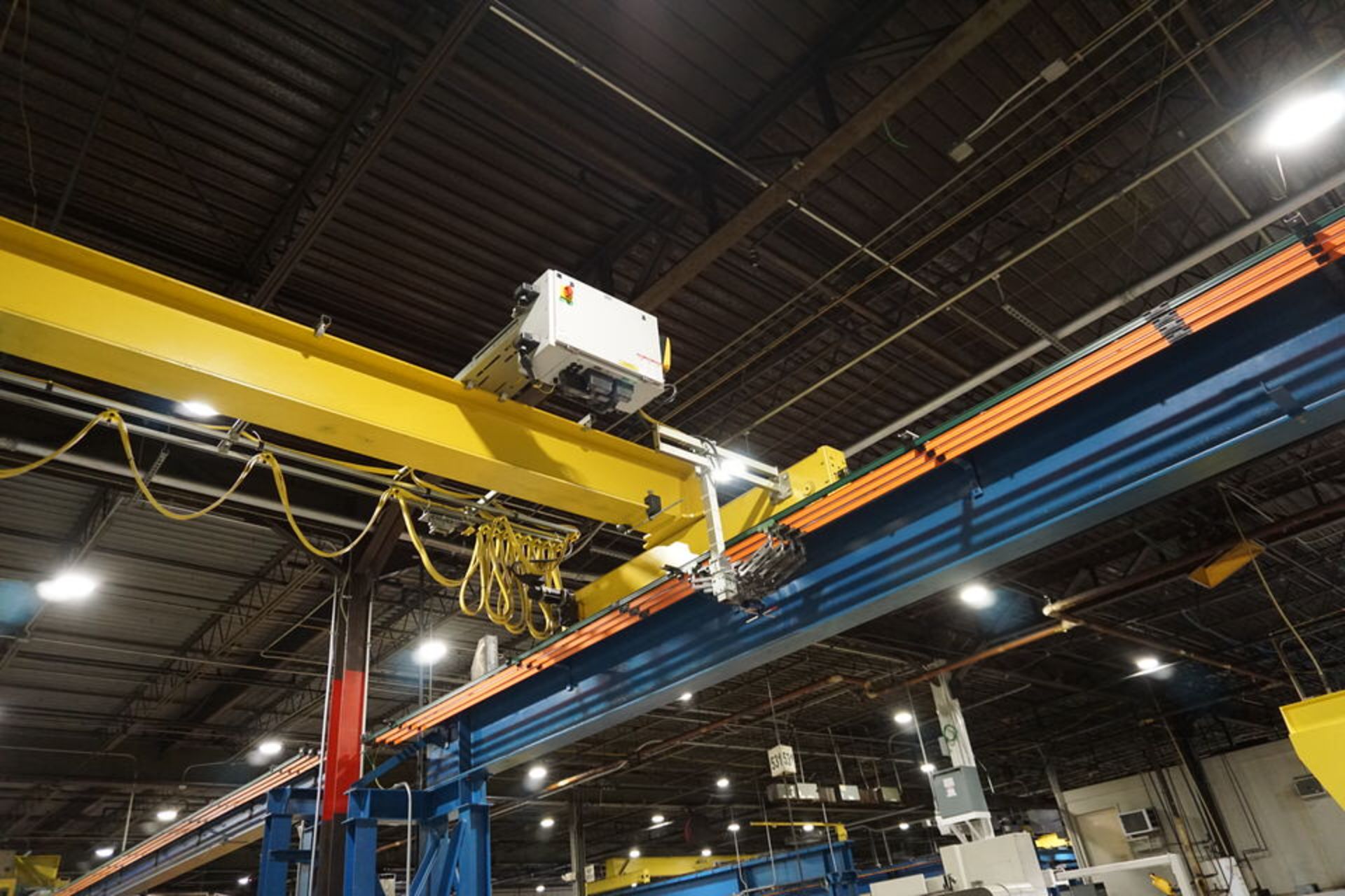 COMPLETE SELF SUPPORTING BRIDGE CRANE SYSTEM, APPROX 30' X 46' X 18' TALL W/ 5 TON ELEC HOIST - Image 3 of 3