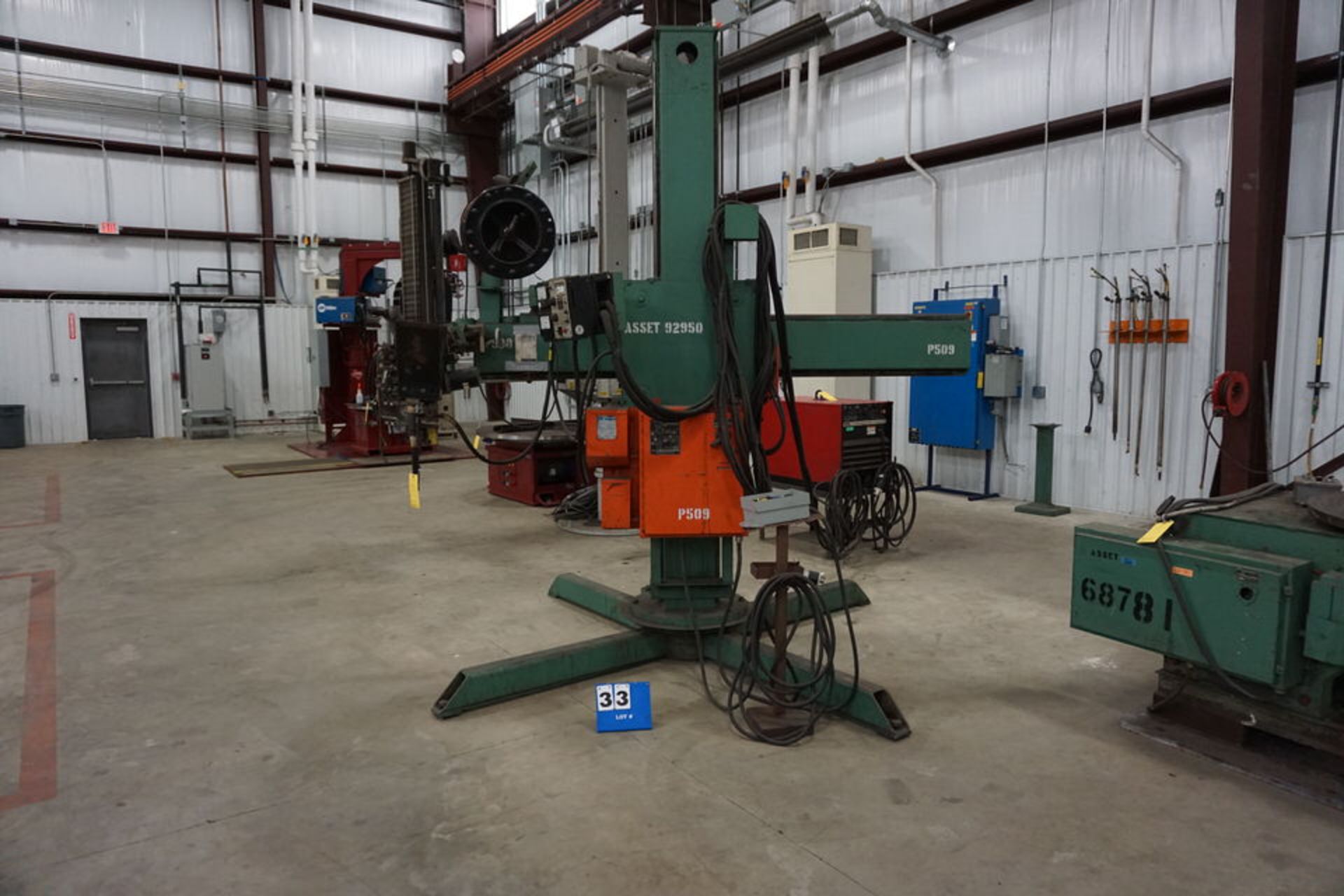 ARONSON MANIPULATOR, 2G6VRAGCL-PK W/ LINCOLN IDEAL ARC DC-1000 POWER SUPPLY & LINCOLN NA-3A