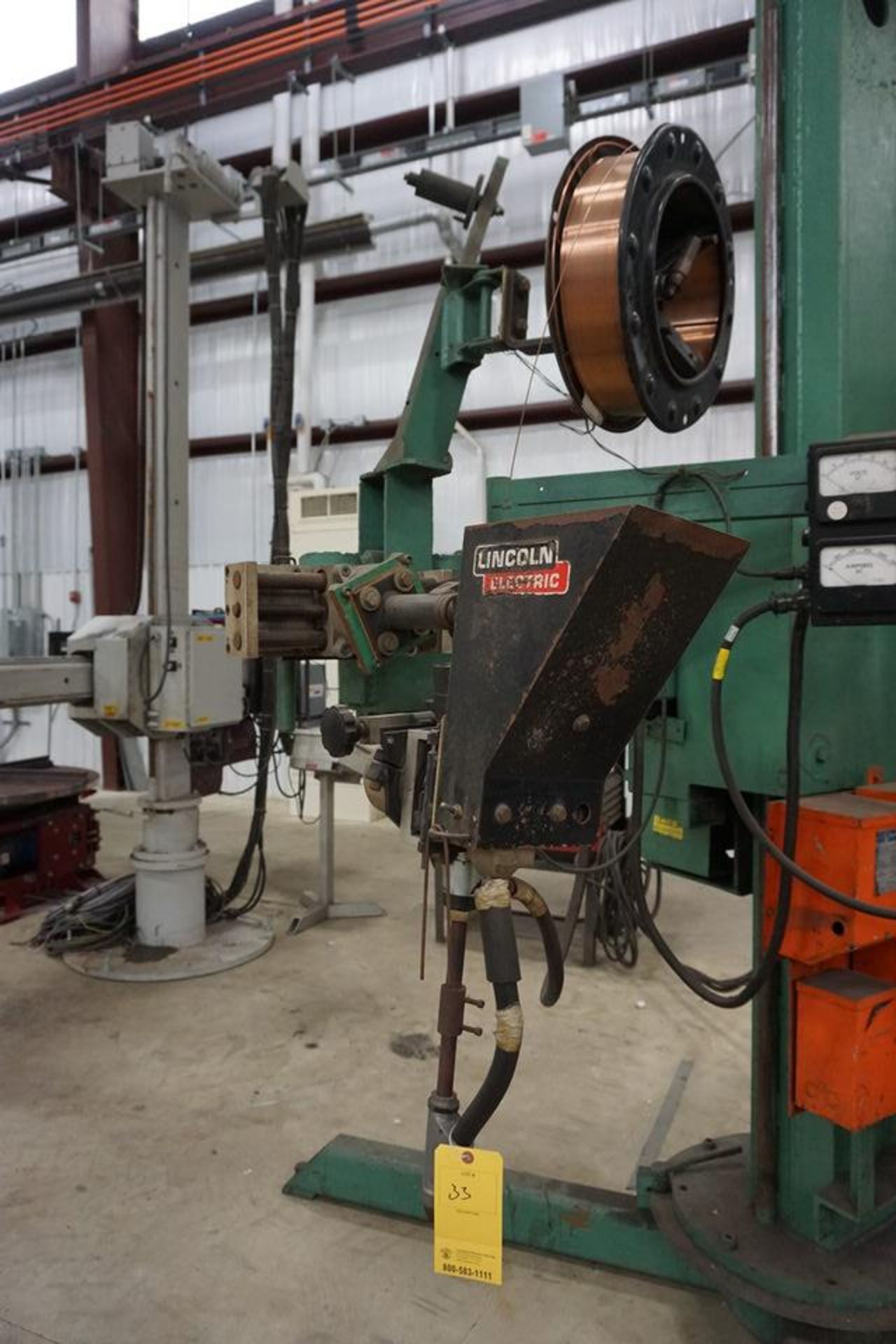 ARONSON MANIPULATOR, 2G6VRAGCL-PK W/ LINCOLN IDEAL ARC DC-1000 POWER SUPPLY & LINCOLN NA-3A - Image 4 of 8