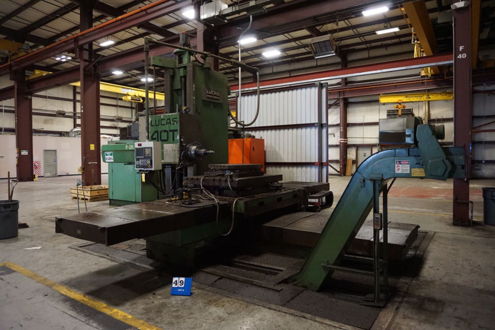 LUCAS 40T HORIZONTAL BORING MILL, W/ ROTARY TABLE