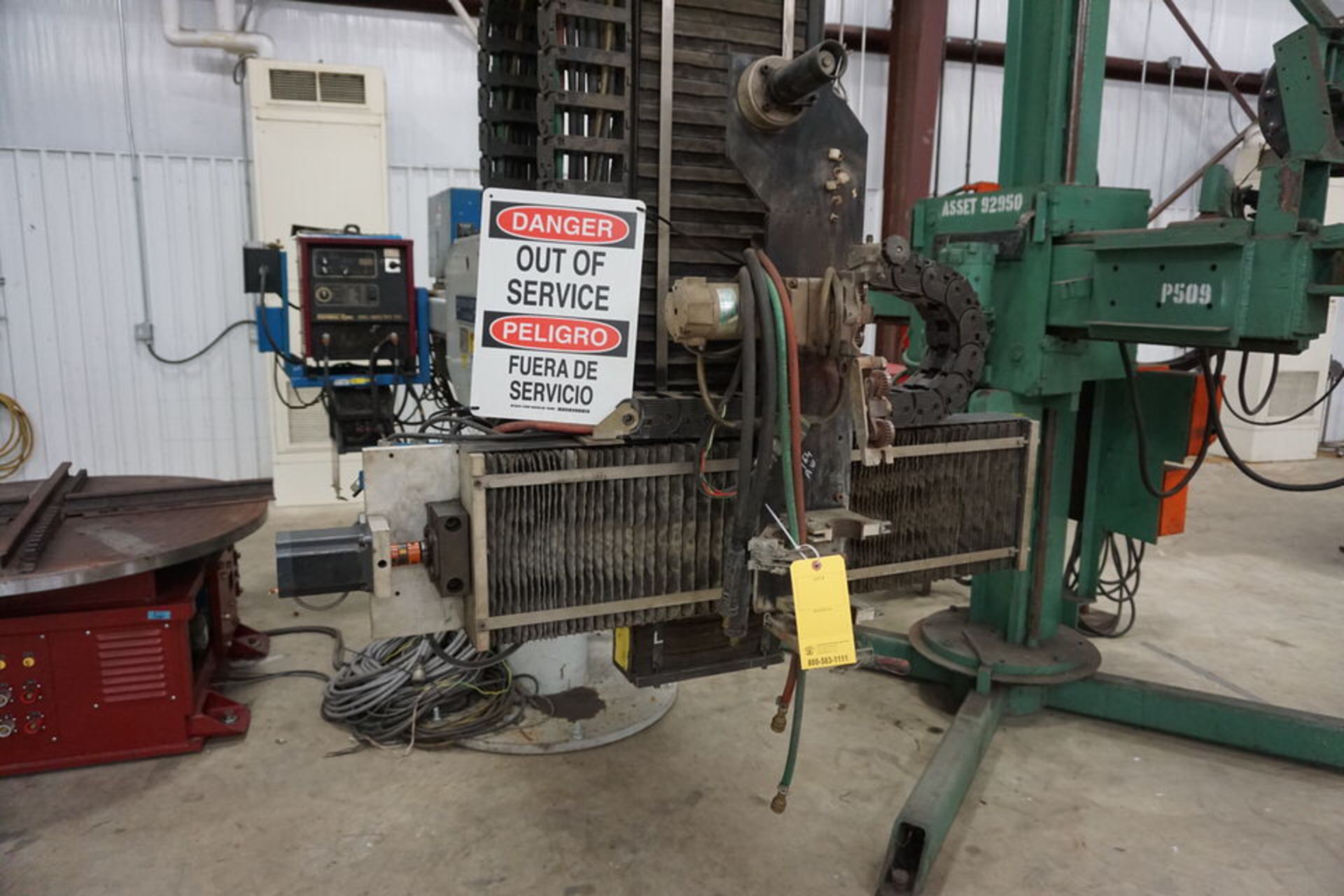 2001 PRESTON EASTON MA88MD WELDING MANIPULATOR, VERT TRAVEL: 8', HORIZONTAL TAVEL: 8', LIFT RANGE: - Image 4 of 15