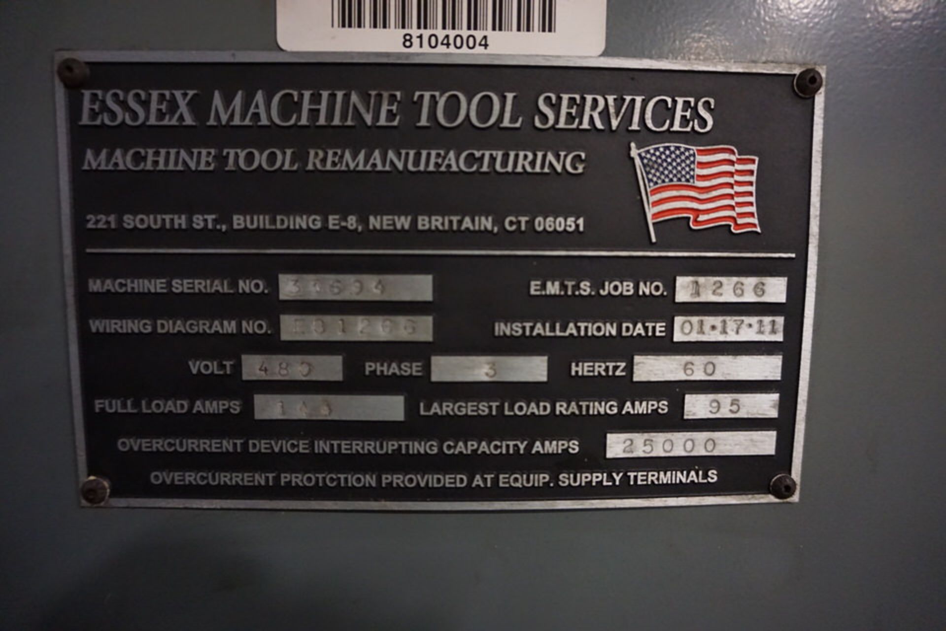 BULLARD CNC VTL , REBUILT BY ESSET IN 2011, 56" 4 JAW CHUCK - Image 12 of 12