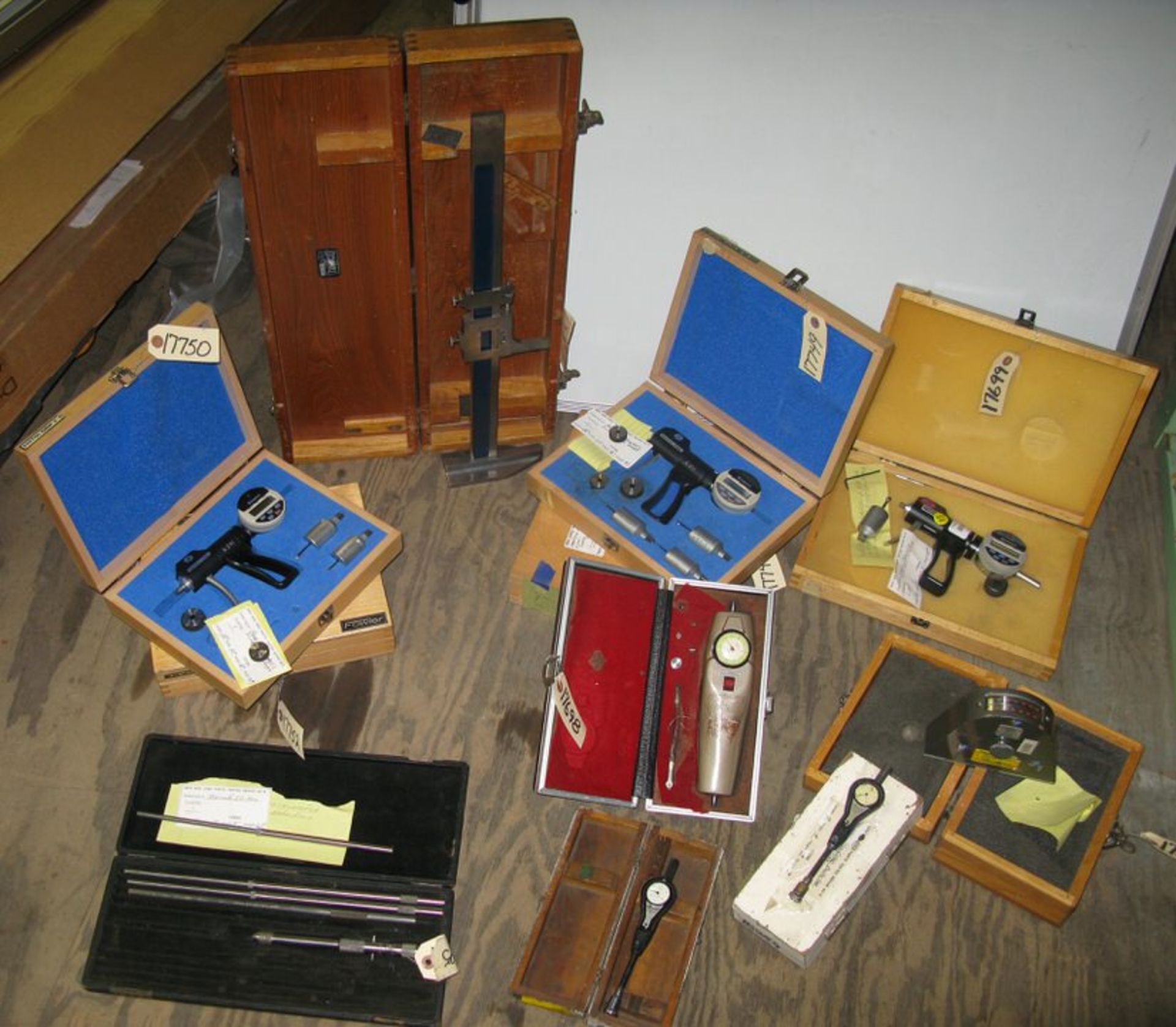 Chatillon Force Gage, Starrett Micrometer, Fowler Bowers Pistol Grip Bore Gages, Other Inspection