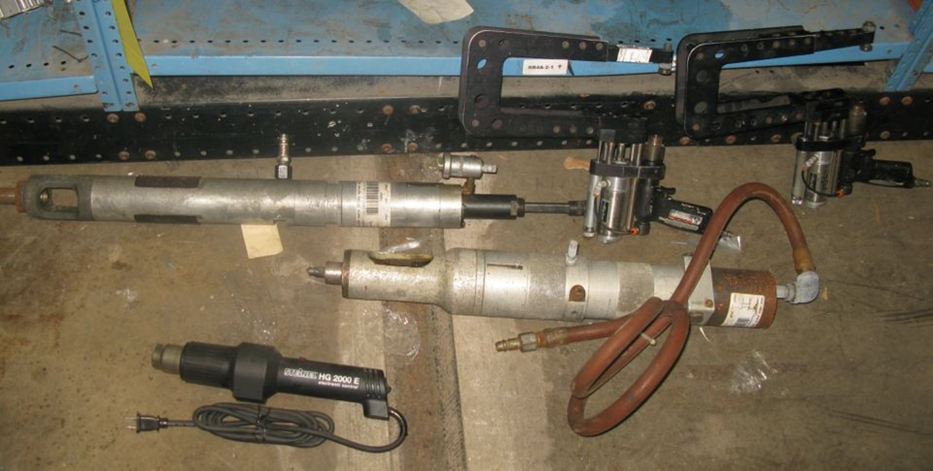 Pneumatic feed drills, plus other items