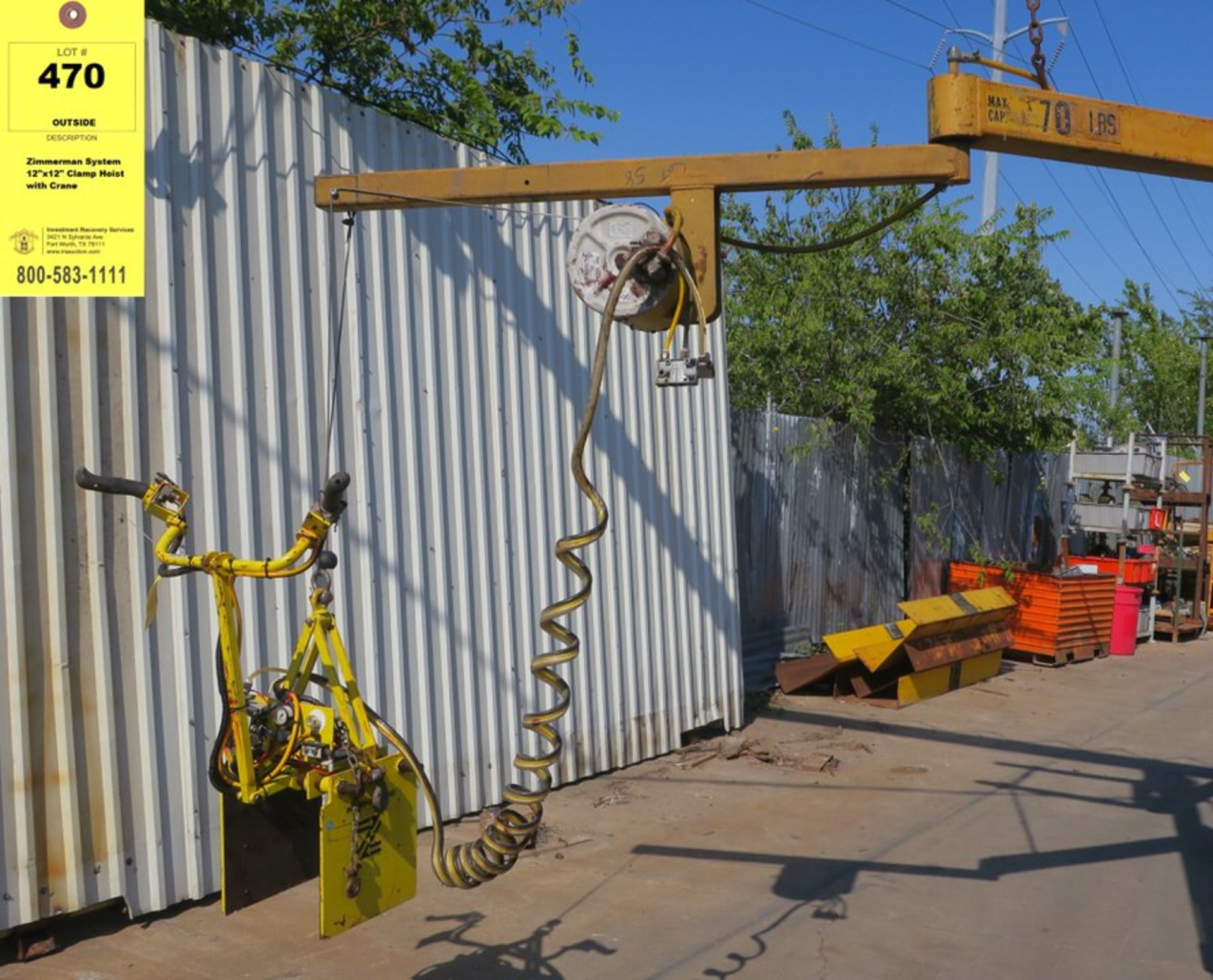 Zimmerman System 12"x12" Clamp Hoist with Crane - Image 4 of 4