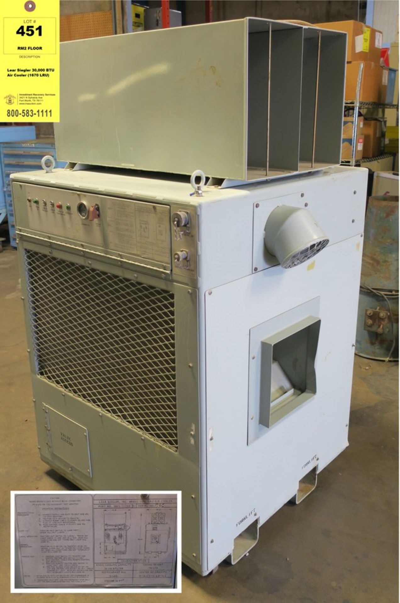 Lear Siegler 30,000 BTU Air Cooler (1670 LRU) - Image 2 of 2