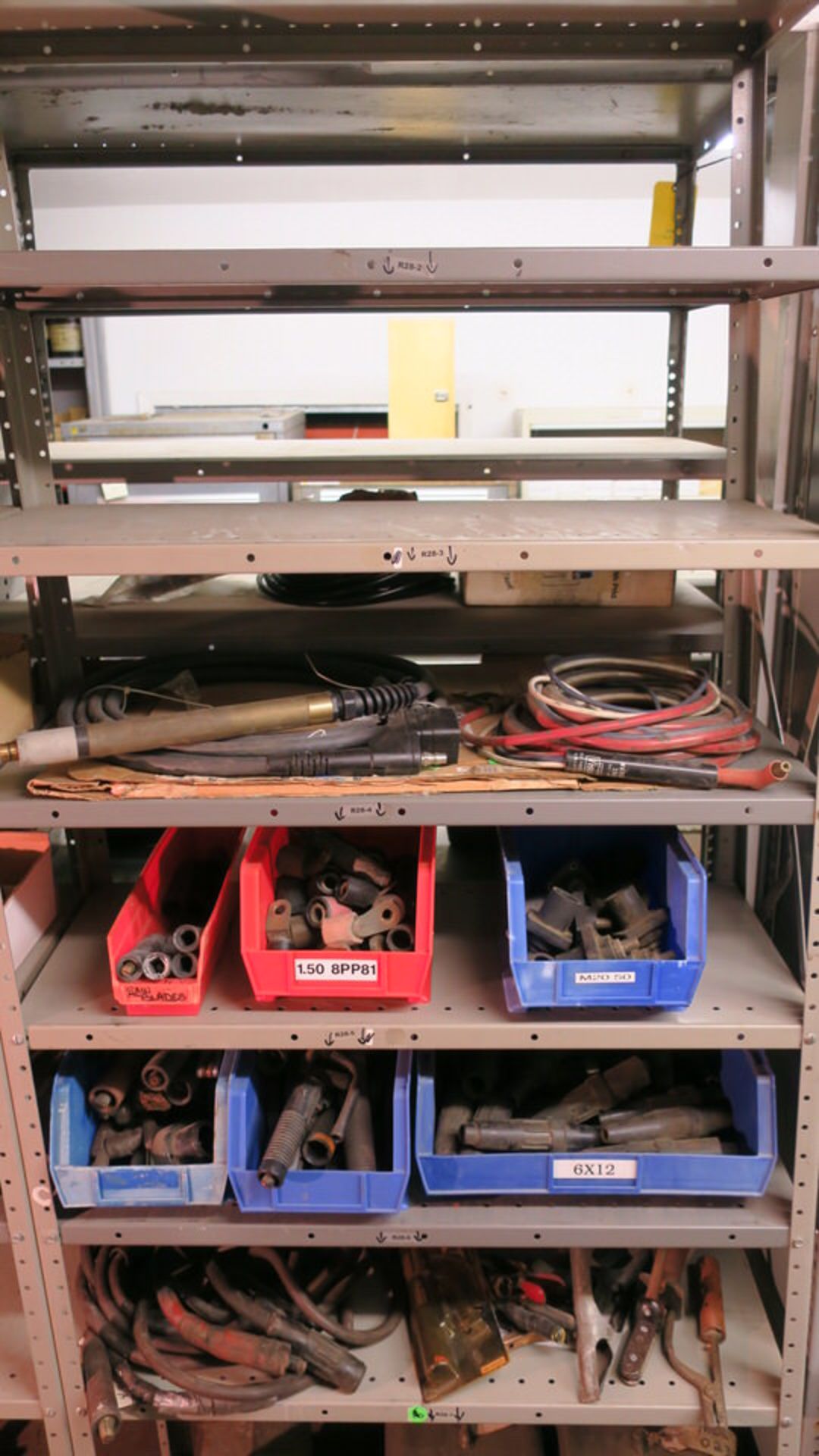LOT of ARC Torches & Connectors + Gray 7-Shelf Storage Unit