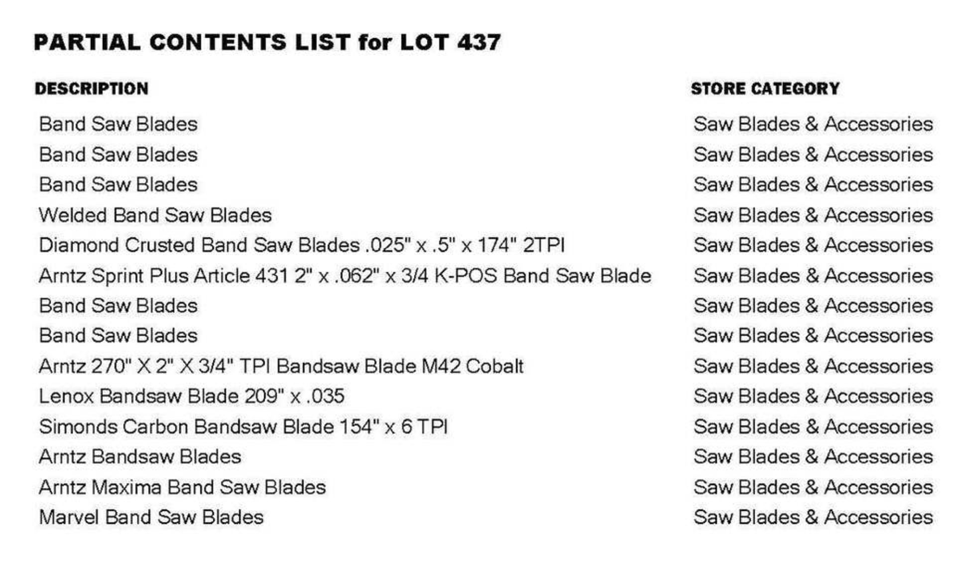 LOT of Misc. Band Saw Blades - Image 2 of 2