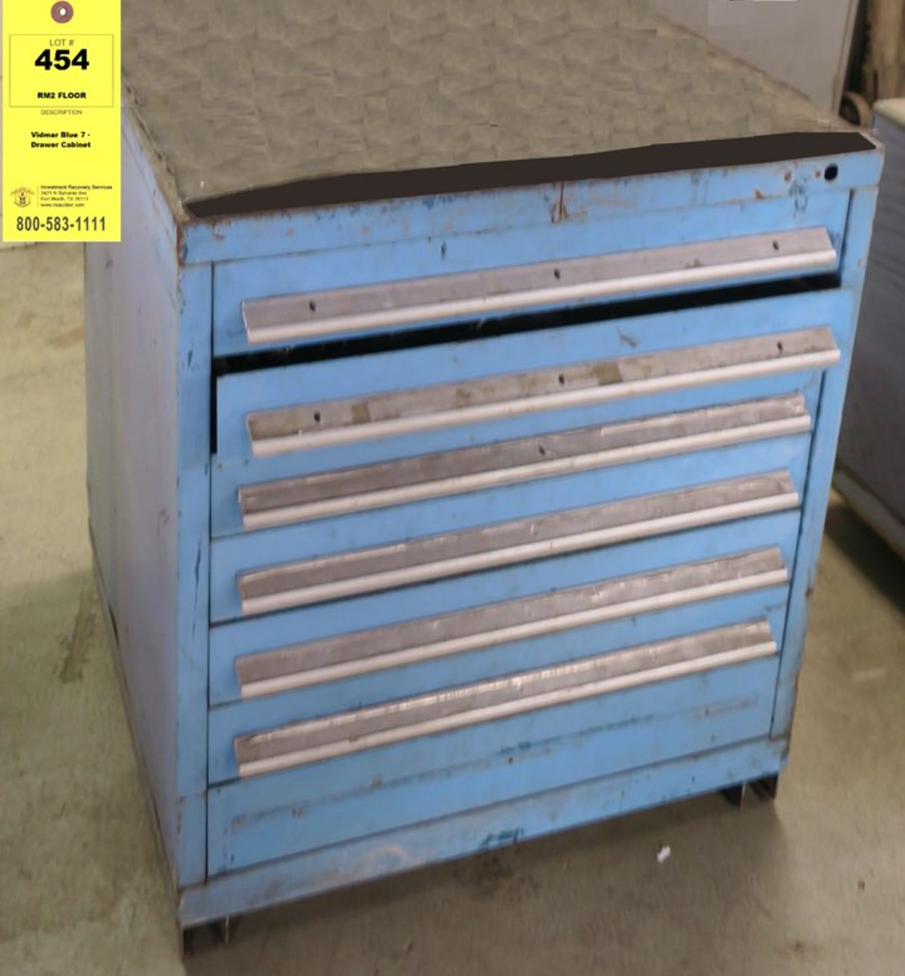 Vidmar Blue 7-Drawer Cabinet NO CONTENTS