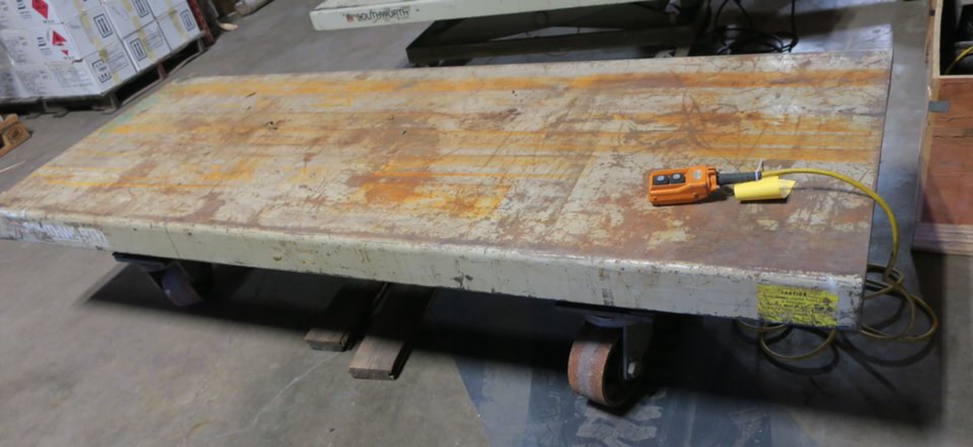 Electric/Hydraulic Lift Table on Casters 8000 lb Capacity