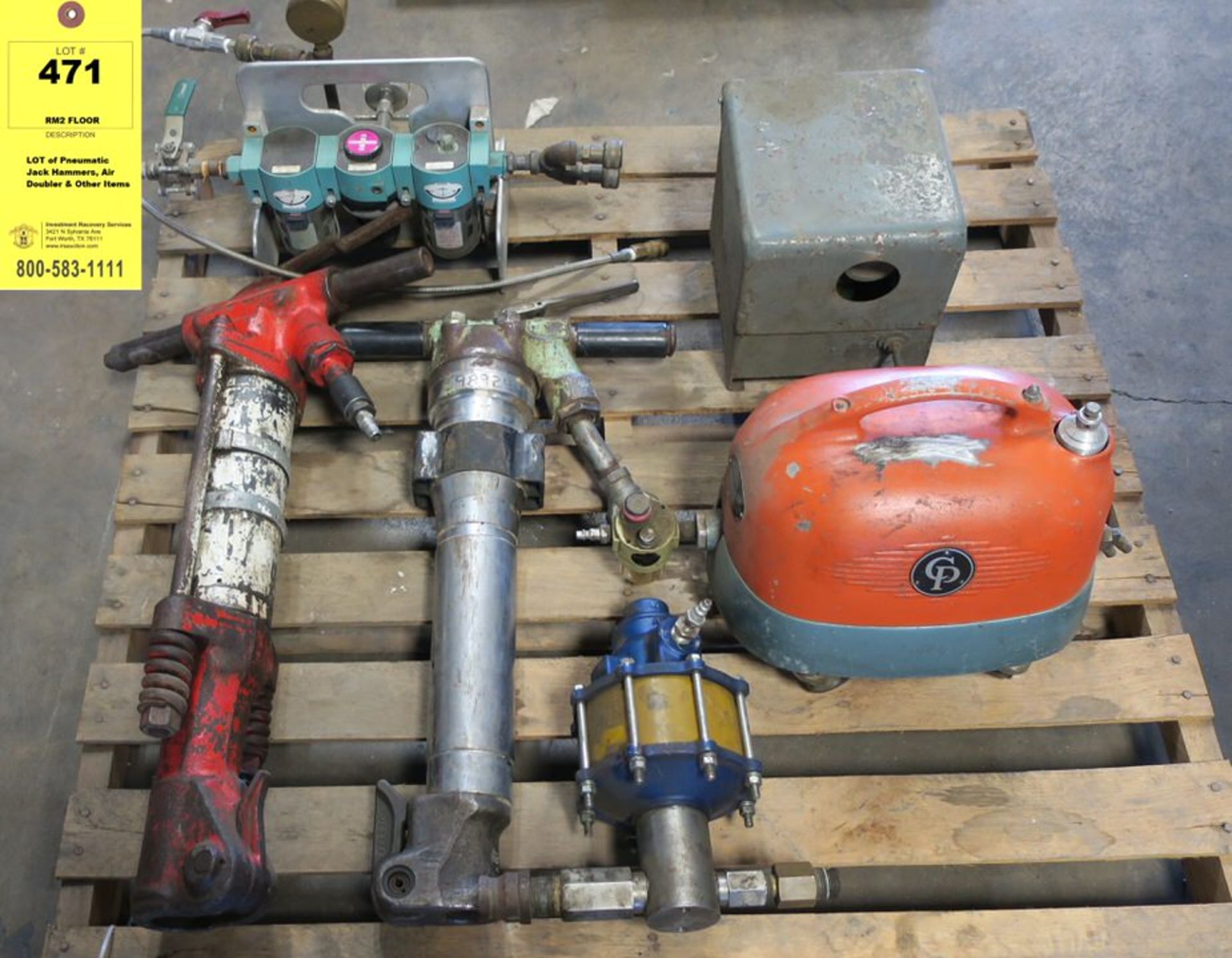 LOT of Pneumatic Jack Hammers, Air Doubler & Other Items