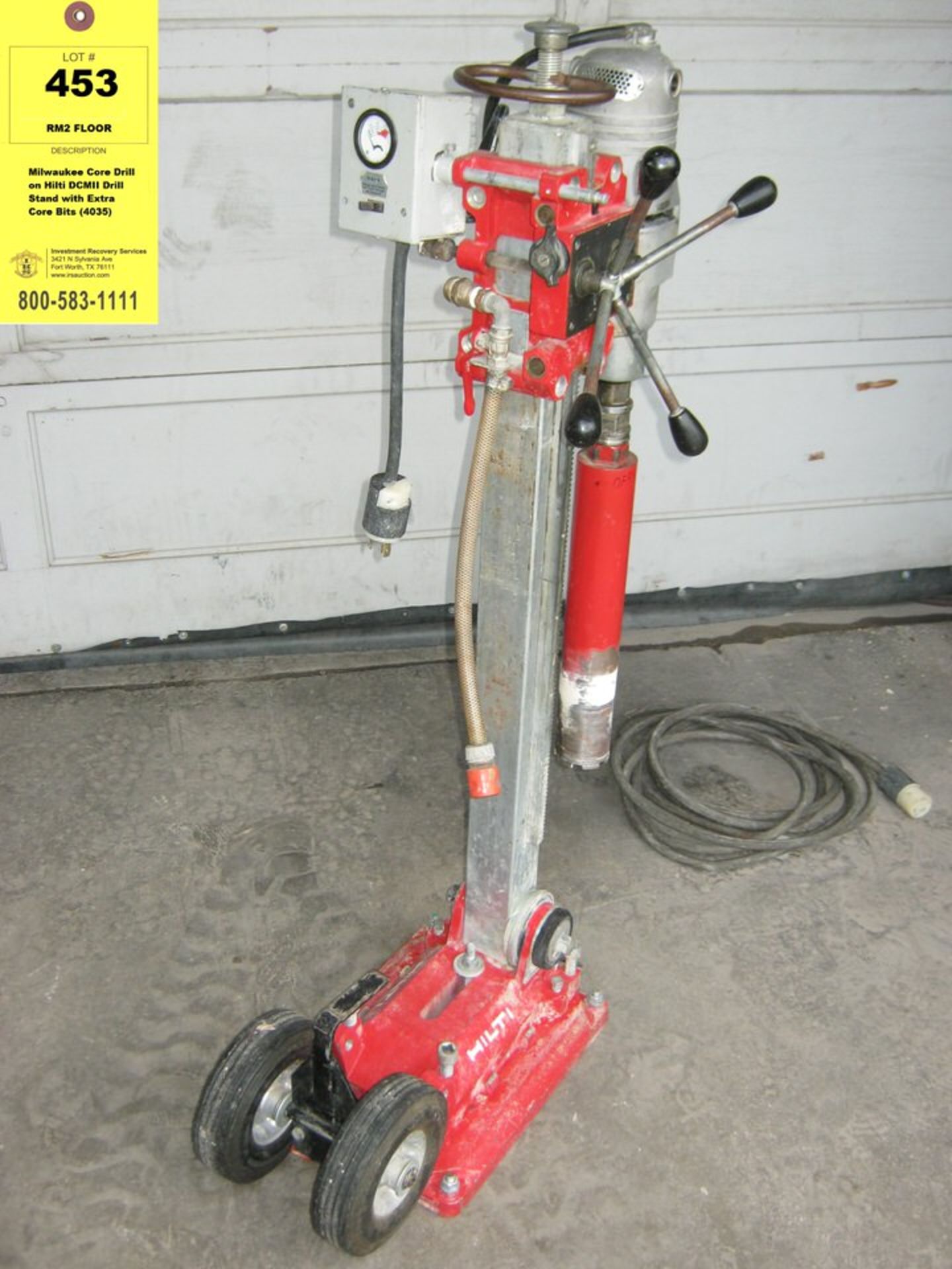 Milwaukee Core Drill on Hilti DCMII Drill Stand with Extra Core Bits (4035) - Image 2 of 3