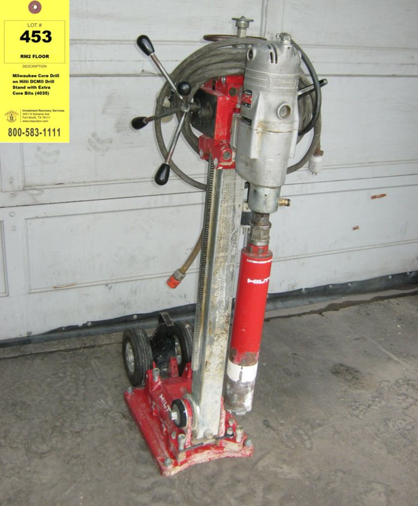 Milwaukee Core Drill on Hilti DCMII Drill Stand with Extra Core Bits (4035) - Image 3 of 3