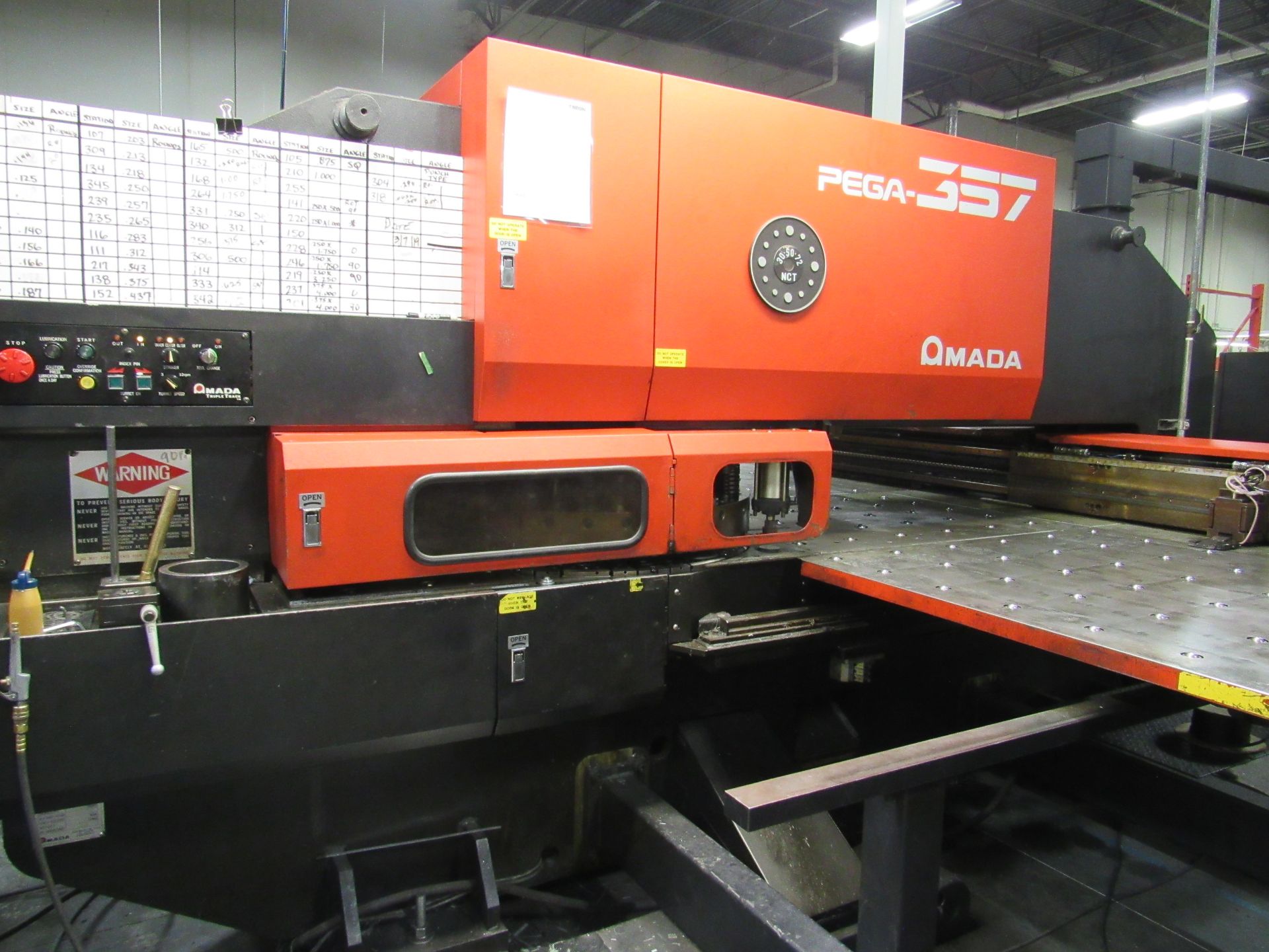 33 Ton Amada Pega 357 CNC Turret Punch with Amada MP1224NFP Automated Sheet Loader / Unloader - Image 4 of 16